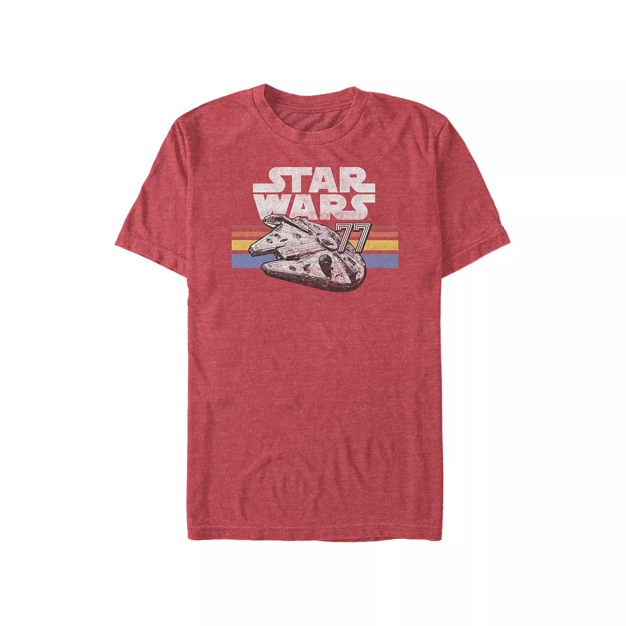 Big & Tall Star Wars Millennium Falcon Stripes Graphic Tee, Men's,  Product Image