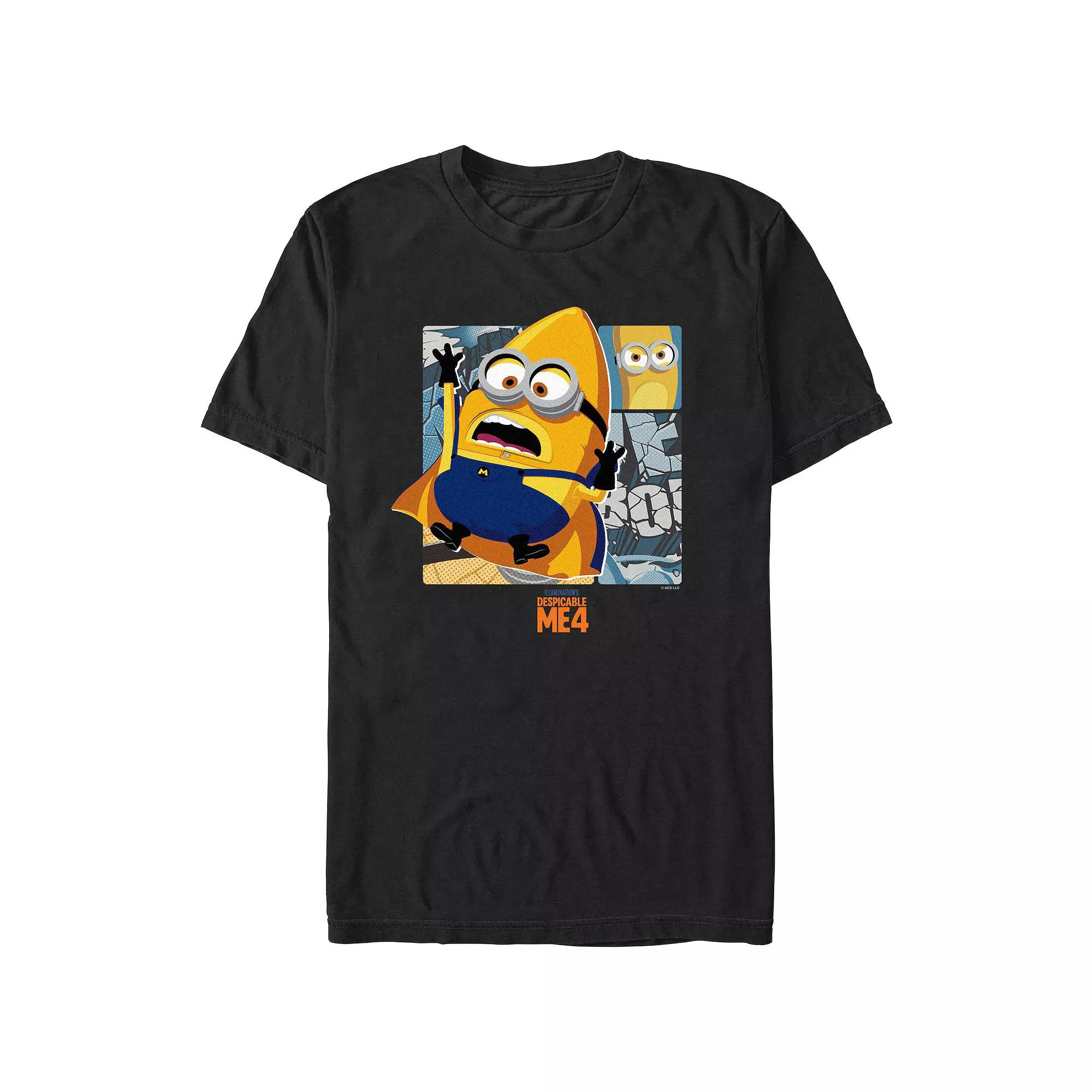 Men's Despicable Me 4 Masked Minion Graphic Tee, Size: Small, Black Product Image