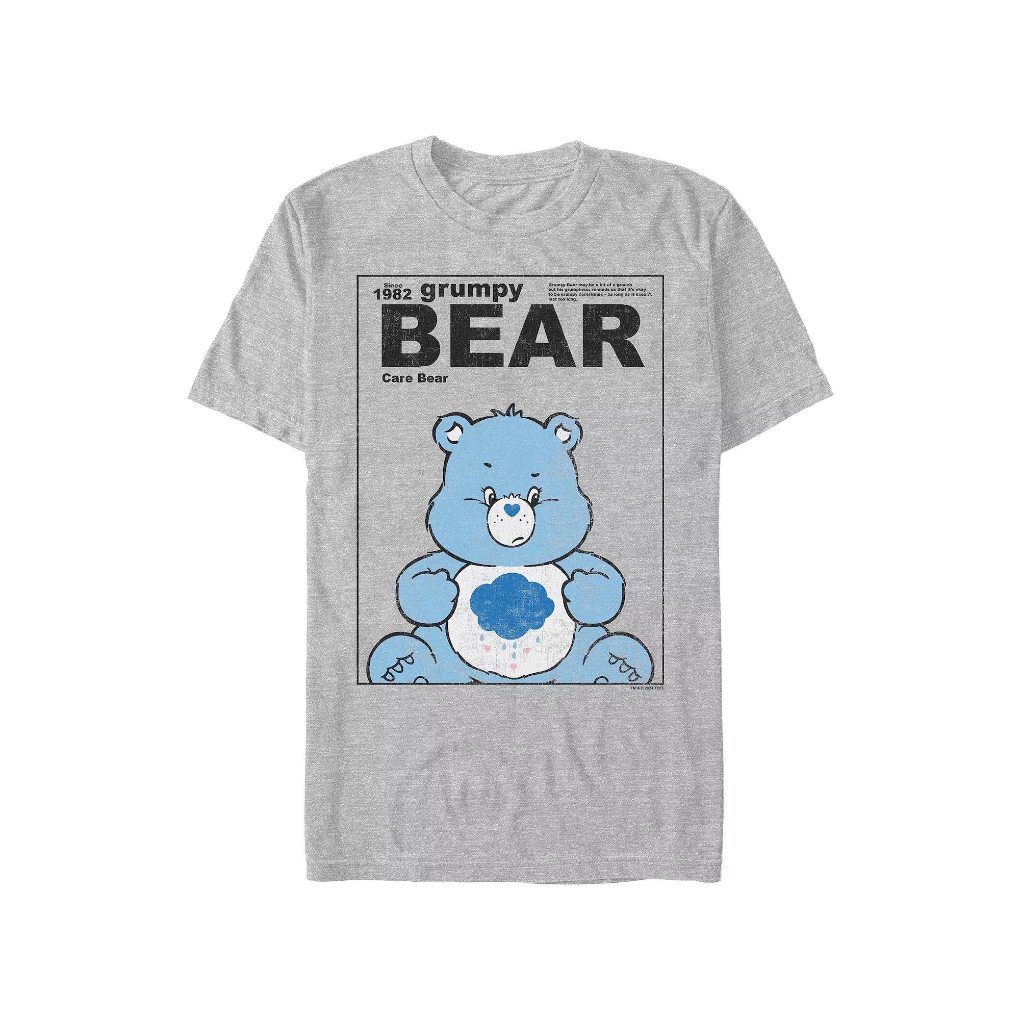 Men's Care Bears Grumpy Bear Poster Graphic Tee,  Product Image