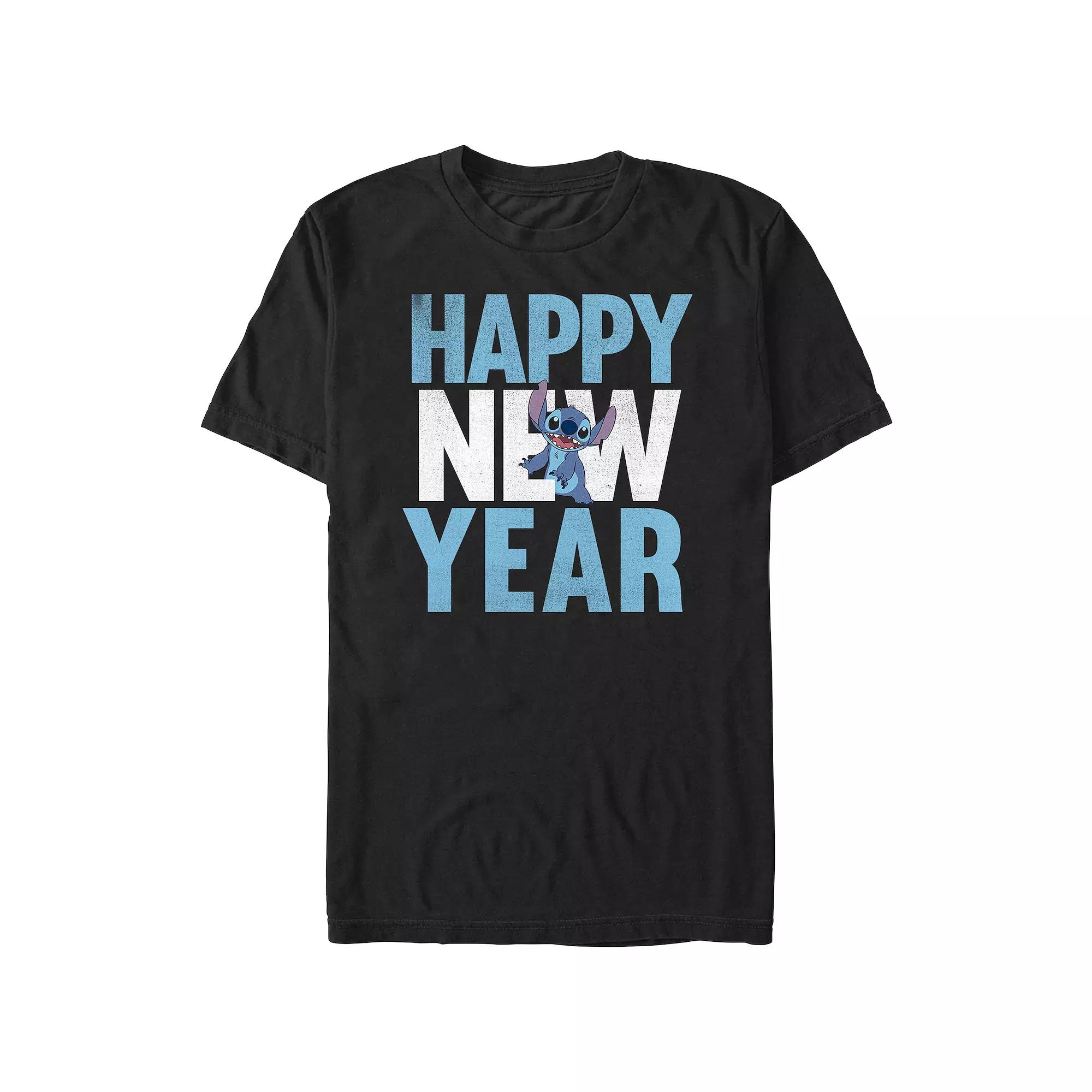 Disney's Lilo & Stitch Happy New Year Stitch Men's Graphic Tee,  Product Image