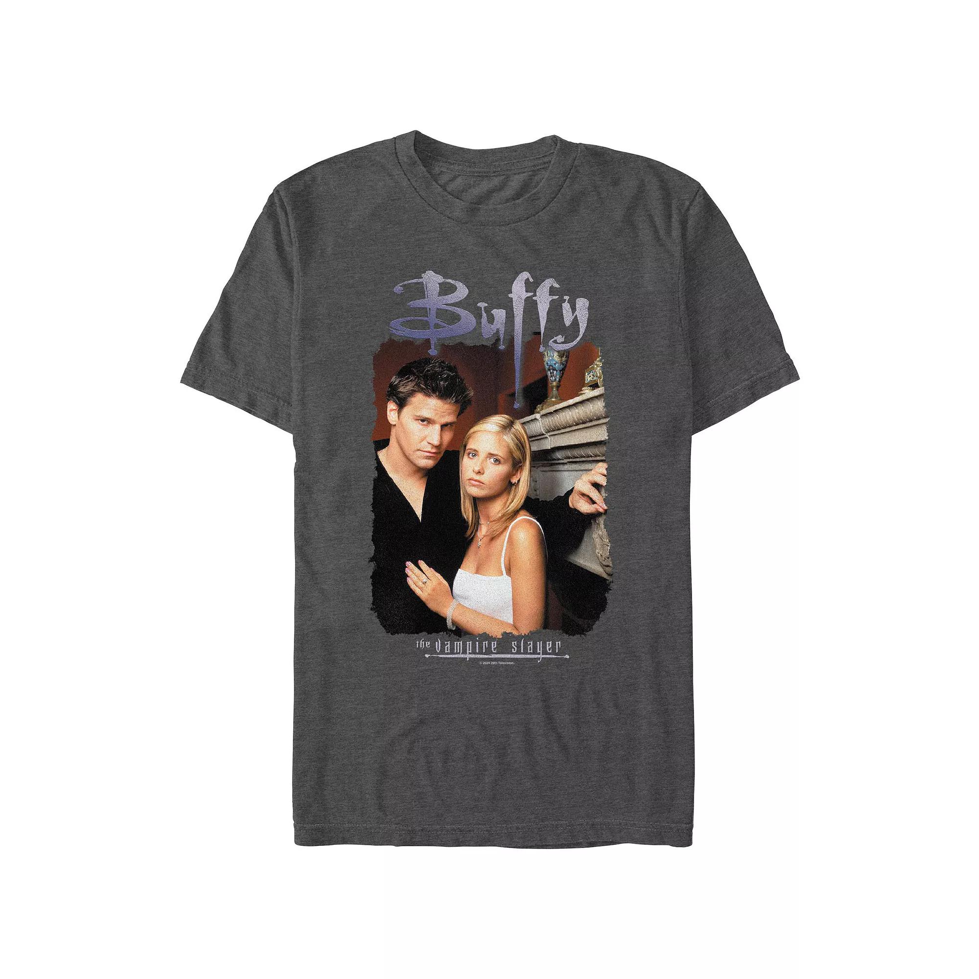Men's Buffy The Vampire Slayer Angel And Buffy Portrait Graphic Tee,  Product Image
