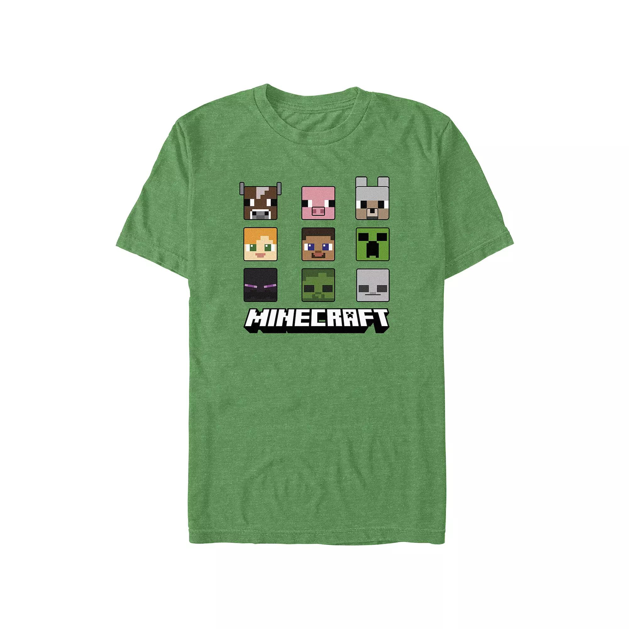 Big & Tall Minecraft Faces Graphic Tee, Men's,  Product Image