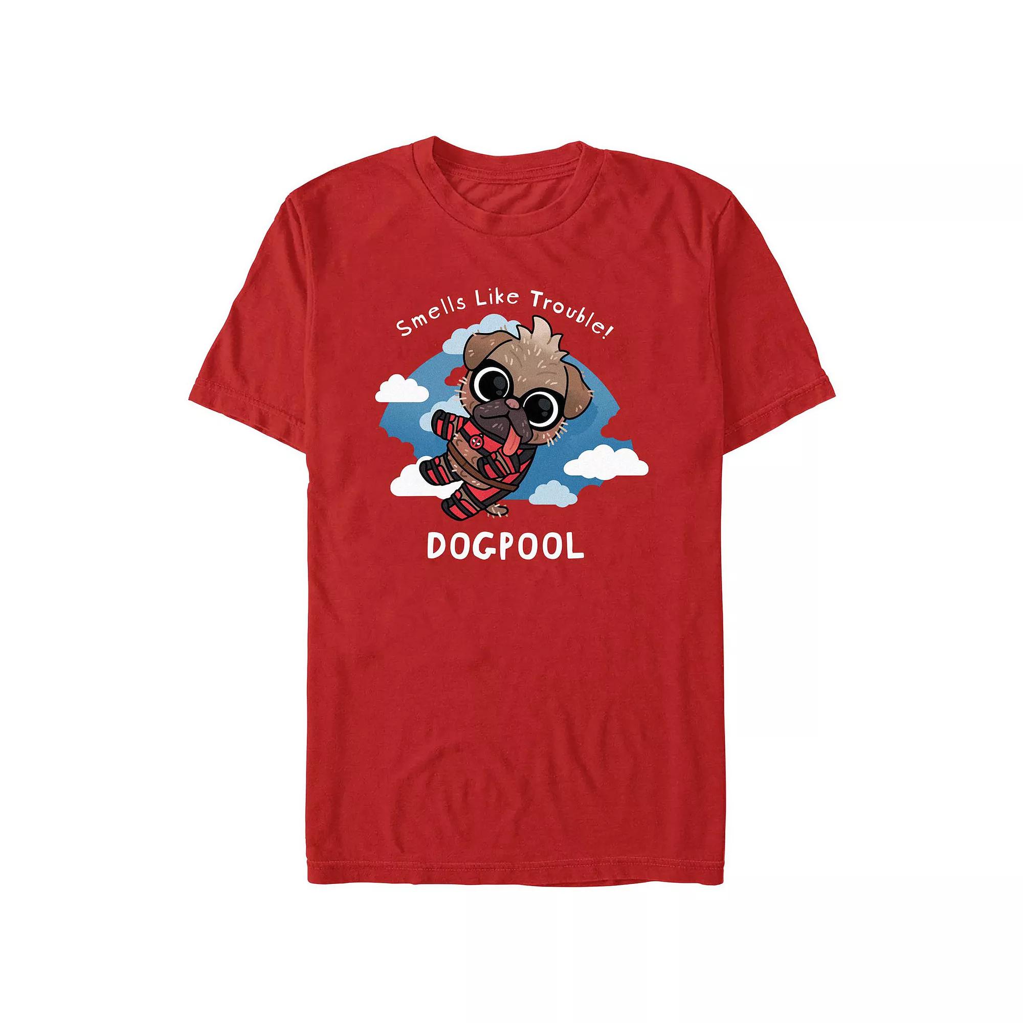 Men's Deadpool And Wolverine Dogpool Trouble Clouds Graphic Tee,  Product Image