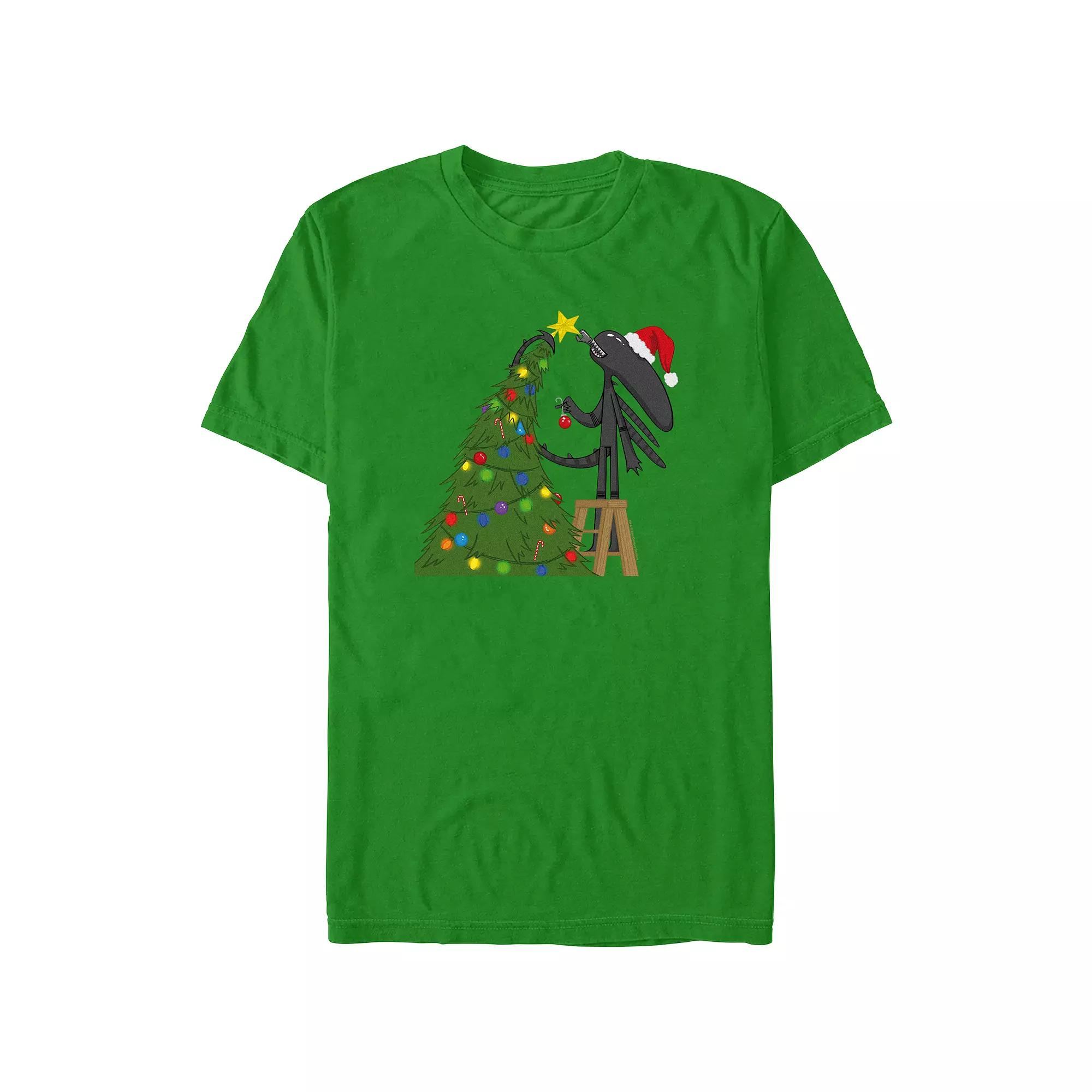 Men's Alien Xenomorph Christmas Ready Graphic Tee,  Product Image