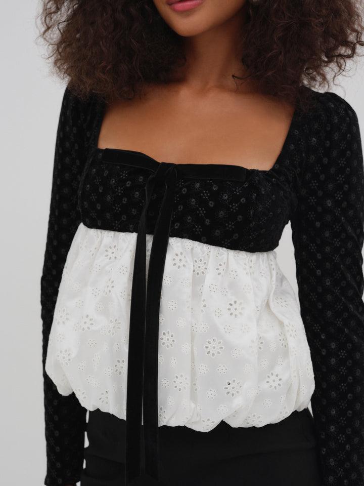 Elisa Bubble Top — White Product Image