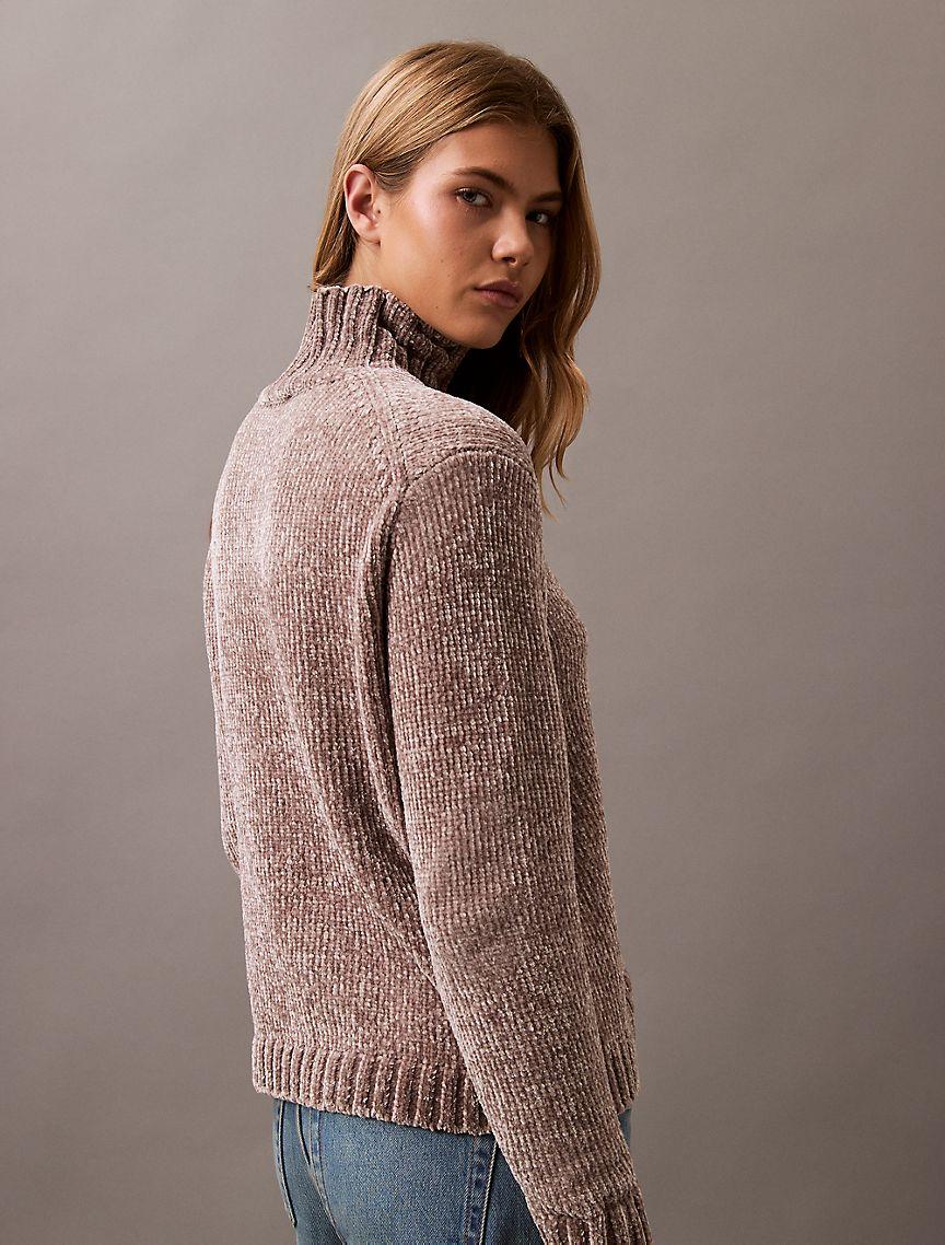 Chenille Relaxed Turtleneck Sweater Product Image