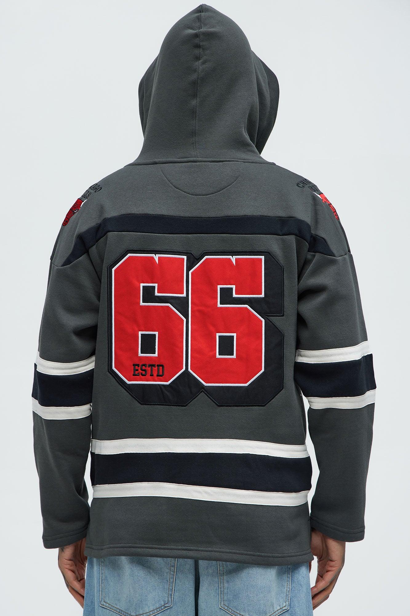 Bulls Body Check Hoodie - Grey Male Product Image