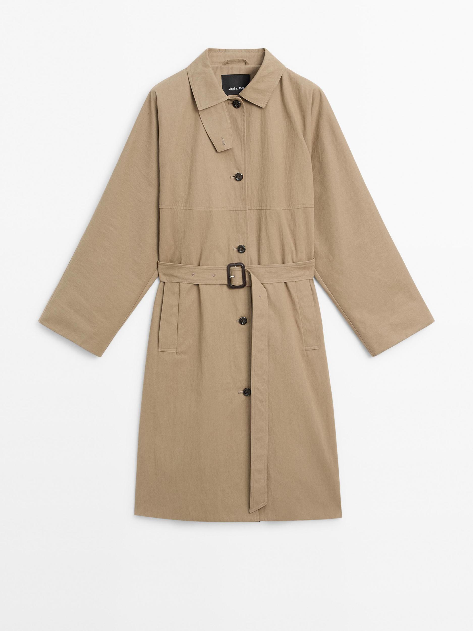 Cotton blend trench coat Product Image