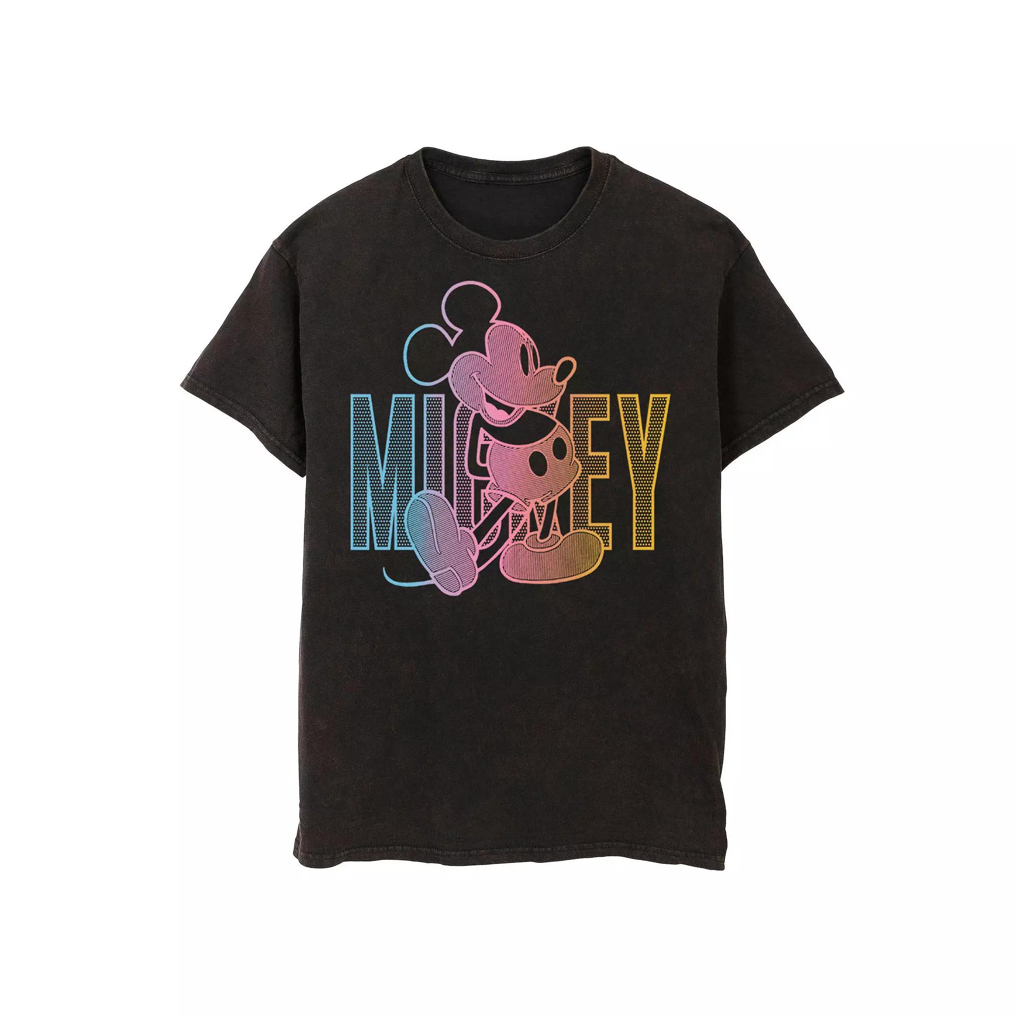 Disney's Mickey Mouse Men's Gradient Outline Graphic Tee, Size: XXL, Black Product Image
