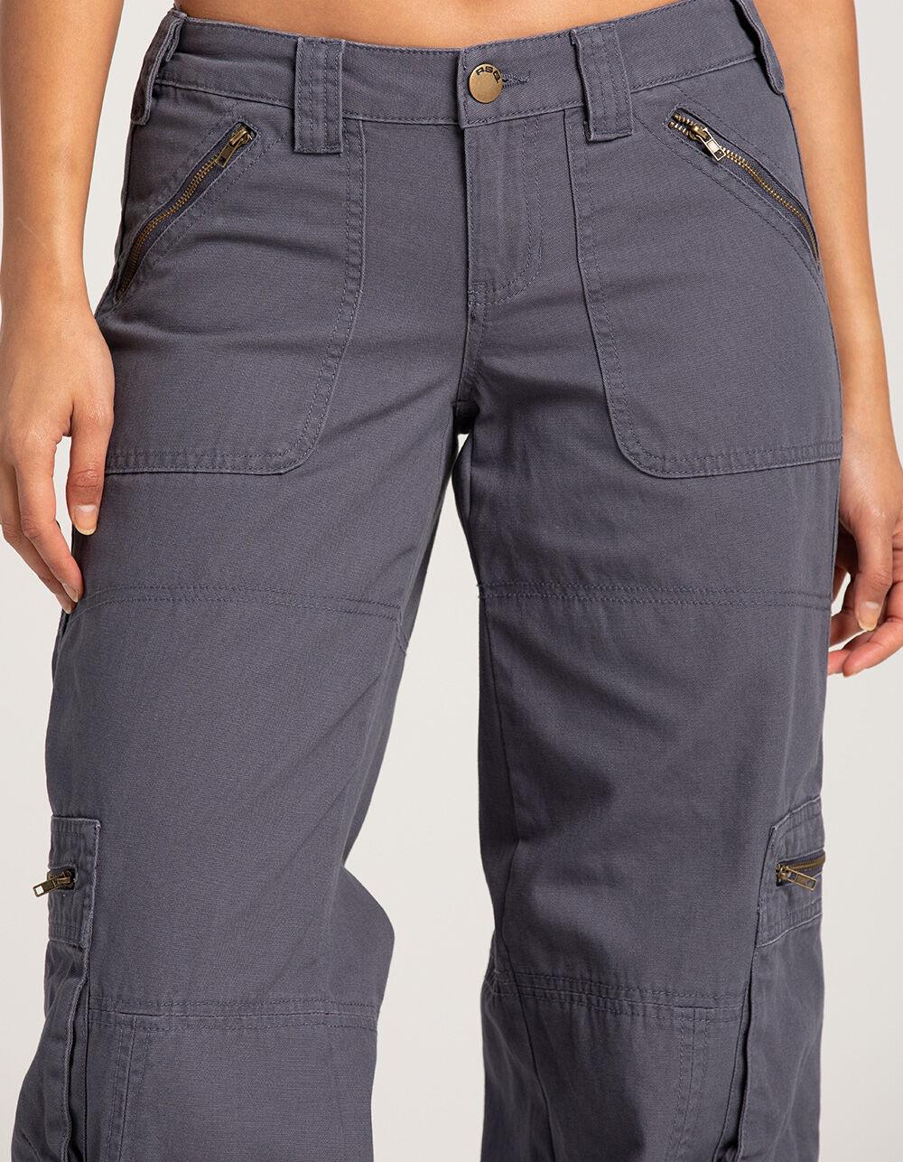 RSQ Womens Low Rise Overdye Cargo Zipper Pants - FADED NAVY Product Image