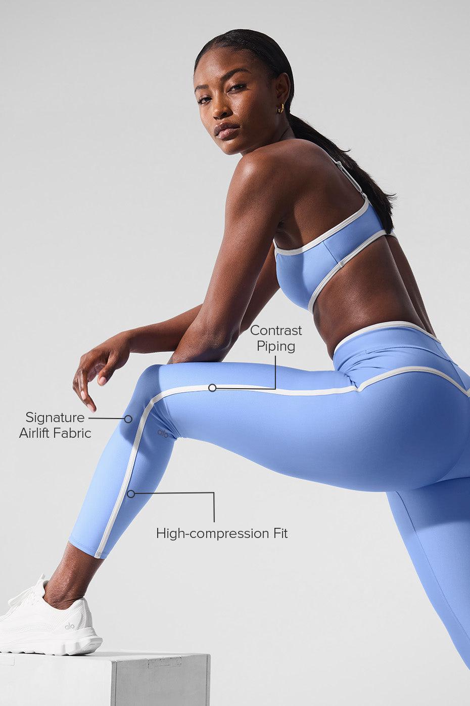Airlift High Waist Charger 7/8 Legging - Crystal Clear Blue/White Product Image