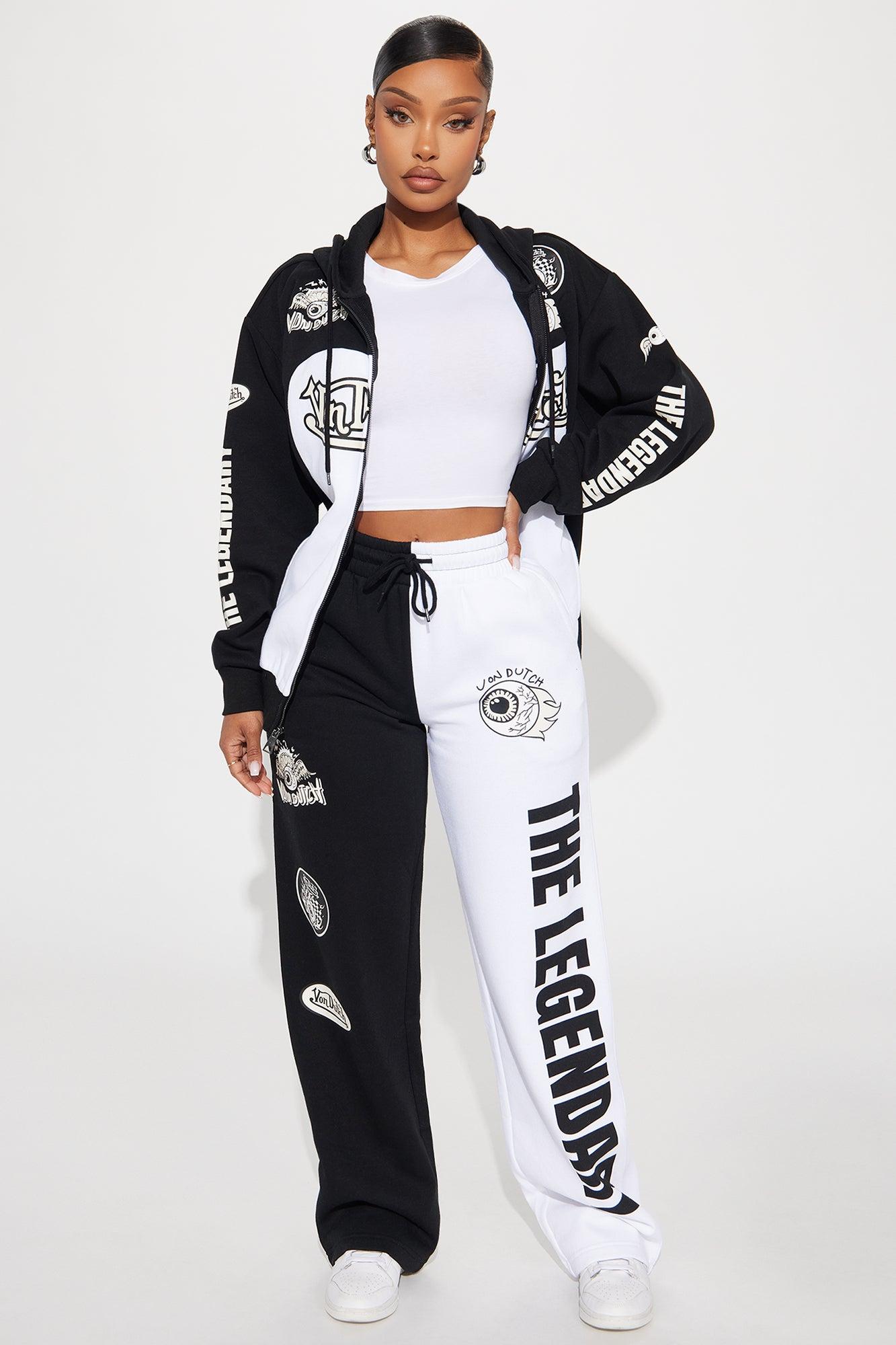 Von Dutch Legendary Wide Leg Pant - Black/combo Product Image