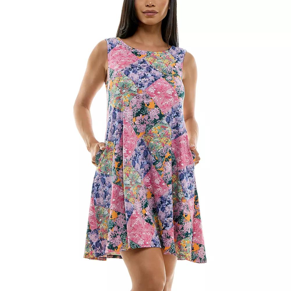 Women's Nina Leonard Floral Swing Dress,  Product Image