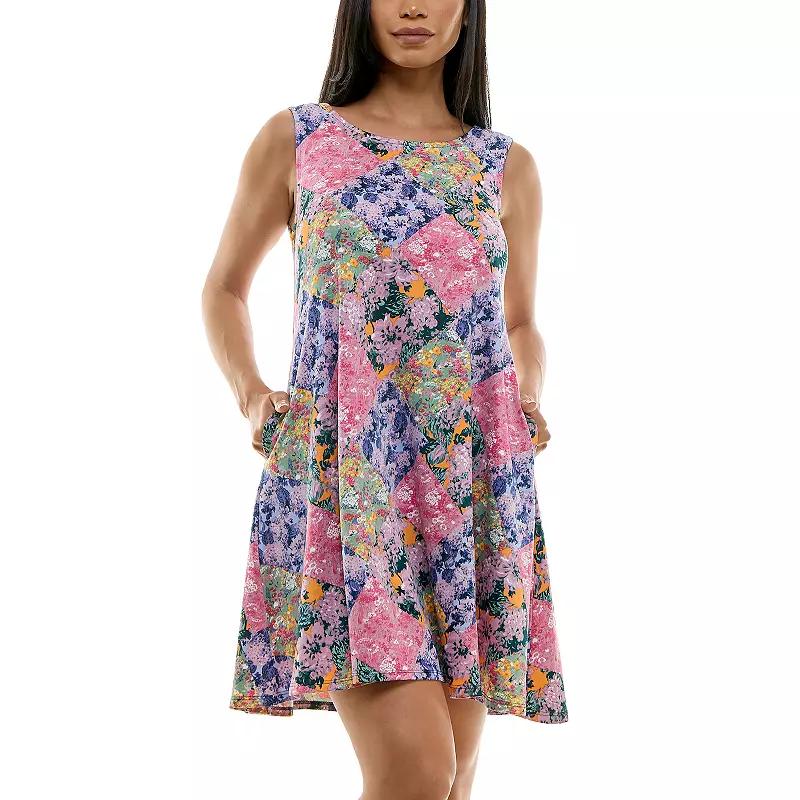 Women's Nina Leonard Floral Swing Dress,  Product Image