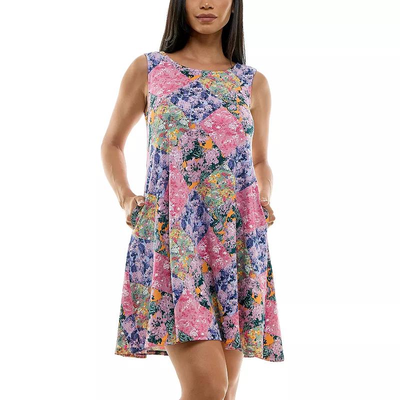 Women's Nina Leonard Floral Swing Dress,  Product Image