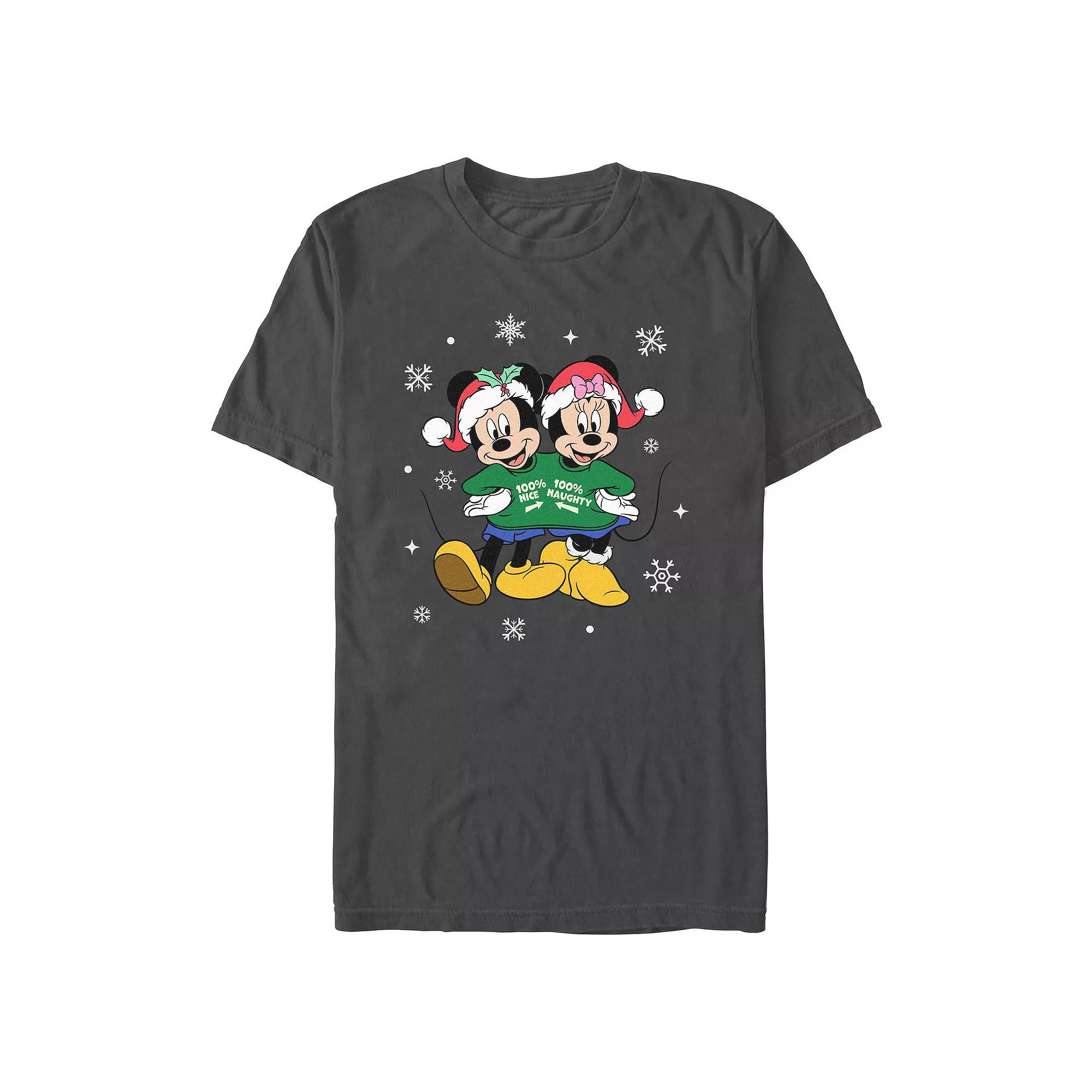 Men's Disney's Mickey & Minnie Nice & Naughty Graphic Tee,  Product Image