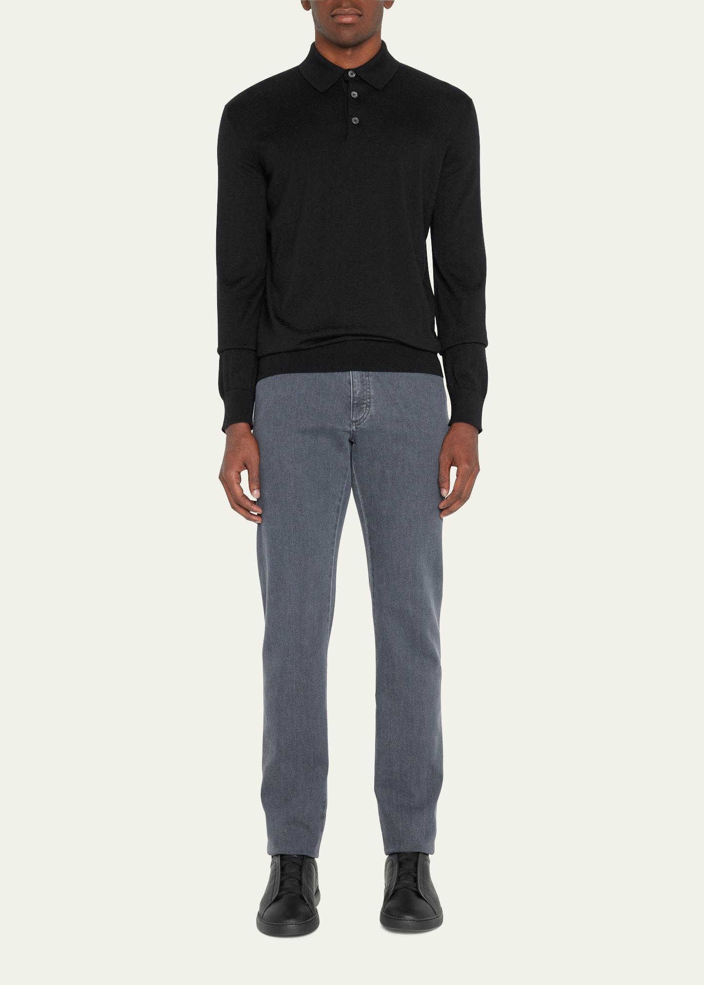 Mens Cashmere-Silk Polo Shirt Product Image