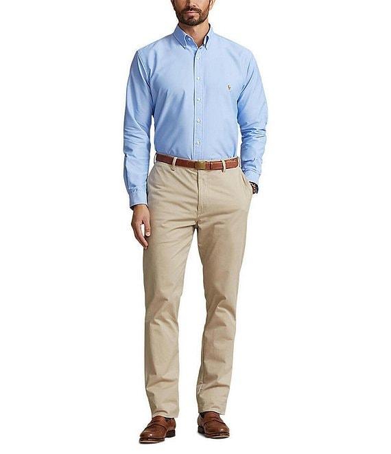 Polo Ralph Lauren Big & Tall Solid Oxford Performance Stretch Long Sleeve Woven Shirt Product Image