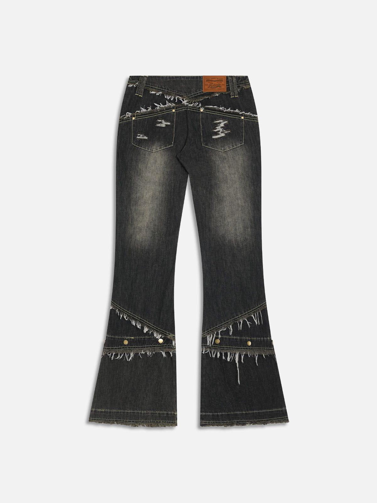 Aelfric Eden Fringe Rivet Flared Jeans Female Product Image