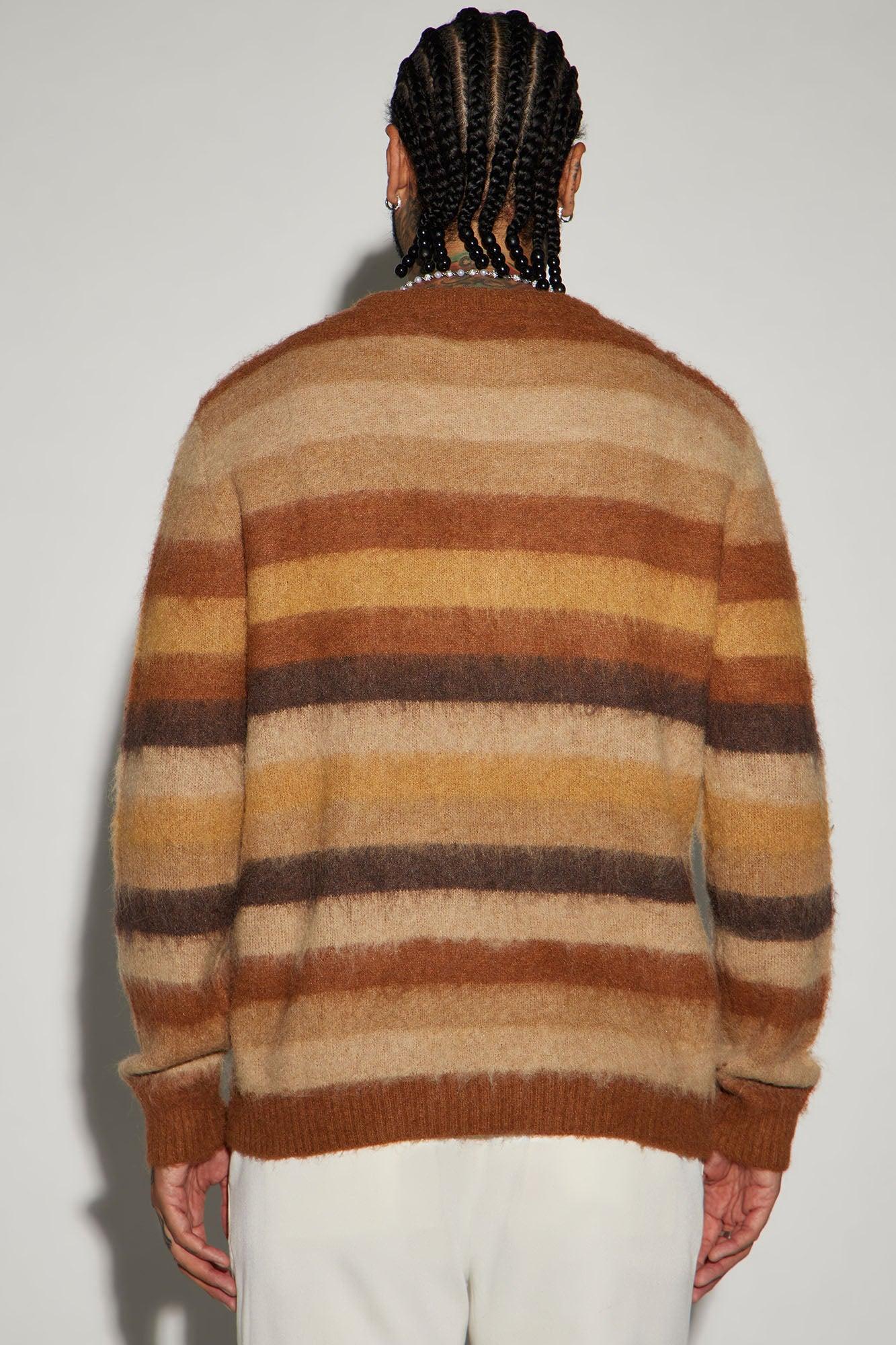 Mohair Crewneck - Brown Combo Product Image