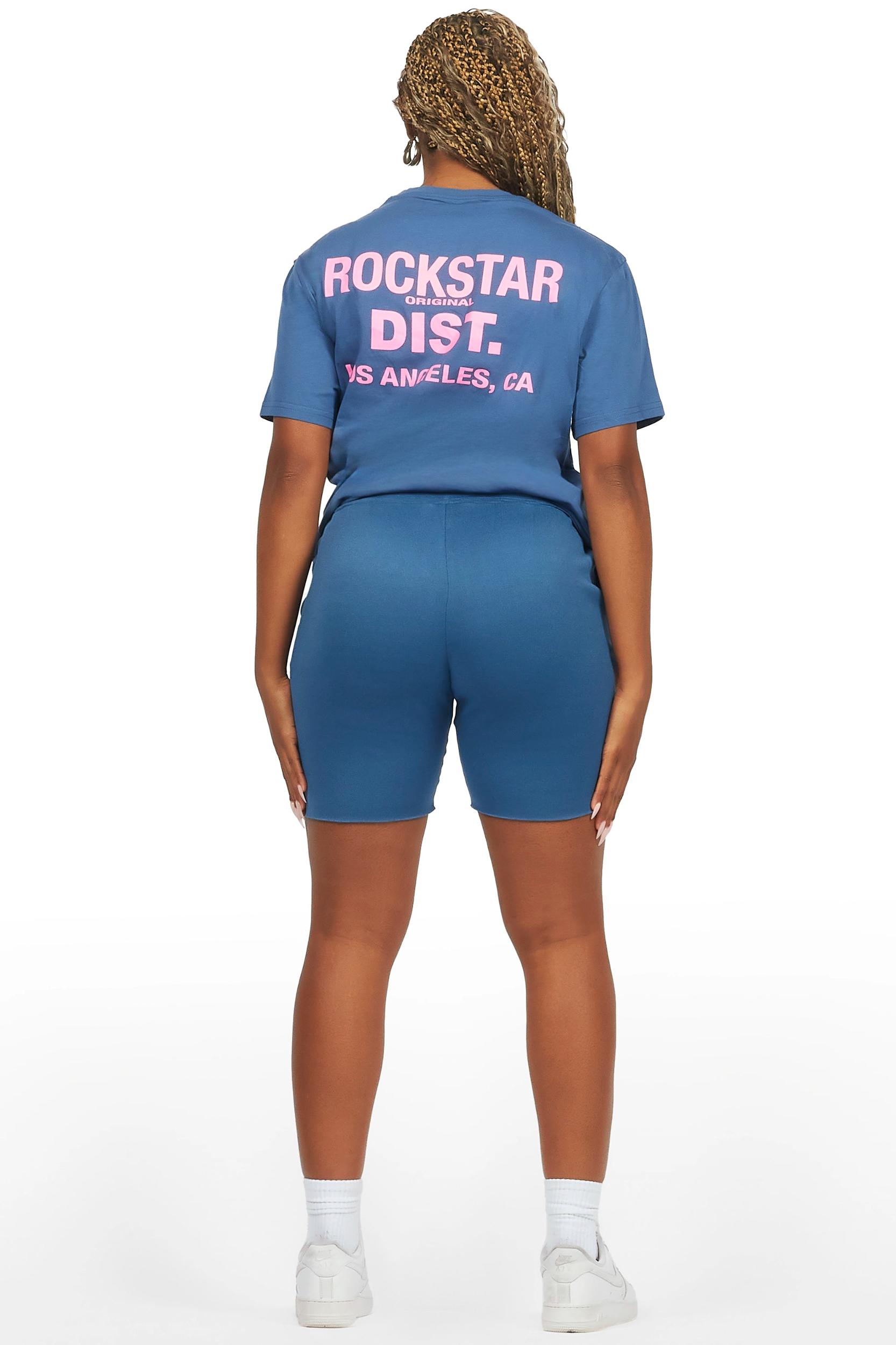 Dalasia Navy T-Shirt Short Set Female Product Image