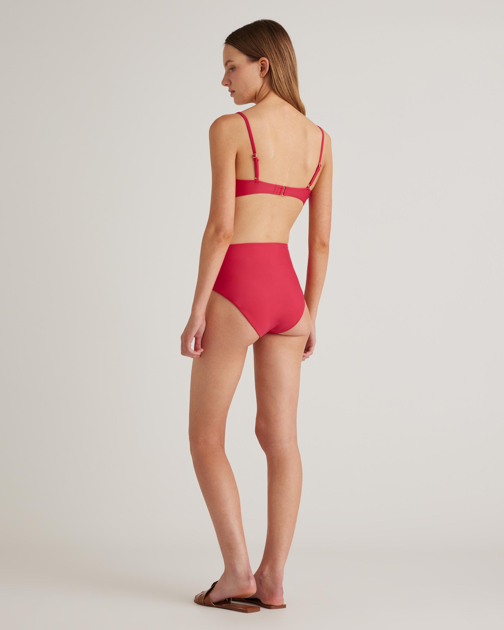 Quince | Women's Italian High-Rise Bikini Bottom 78% Recycled Polyamide, 22% Spandex Product Image