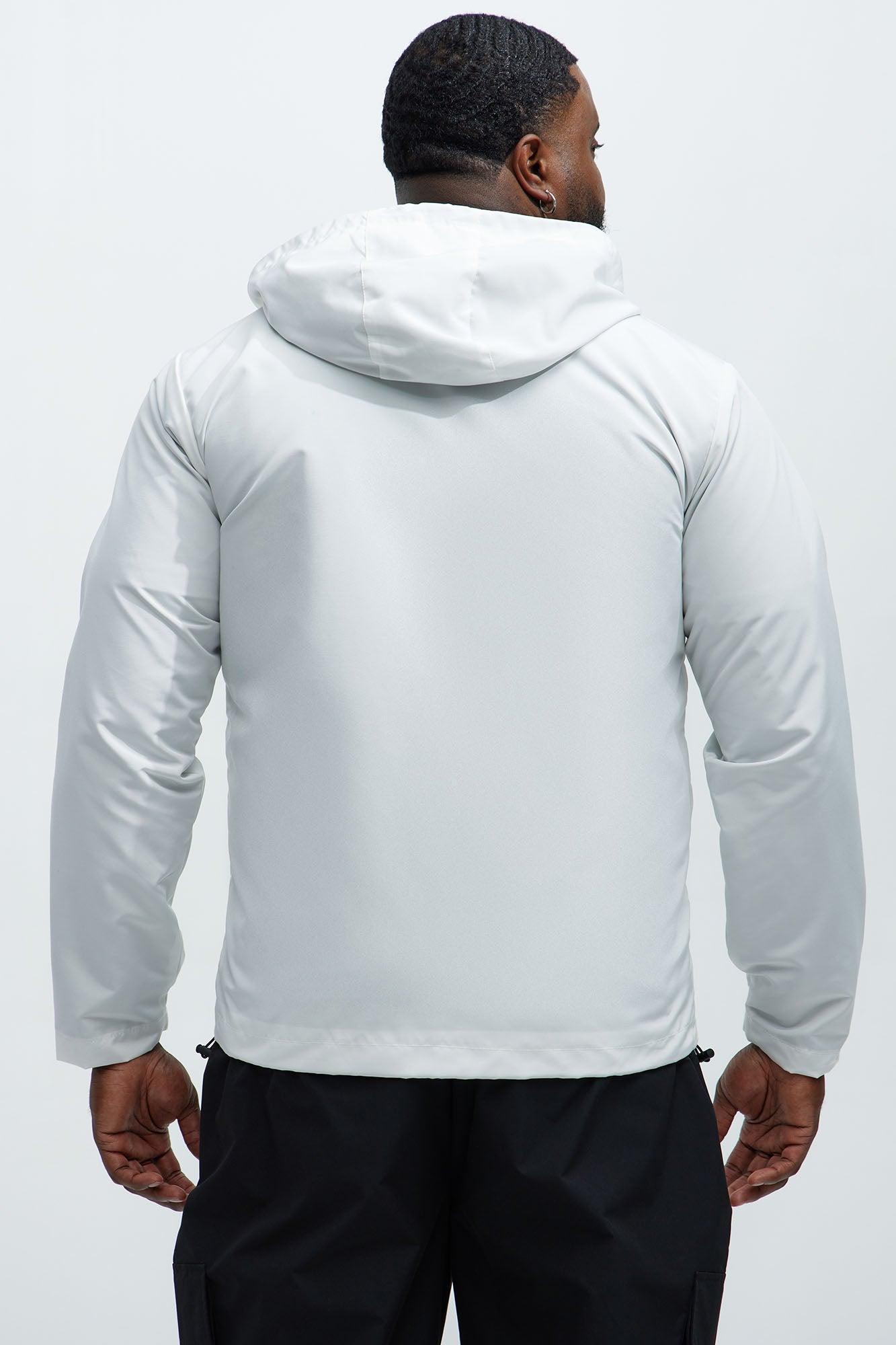 Centered 4 Pocket Anorak Jacket - White Product Image