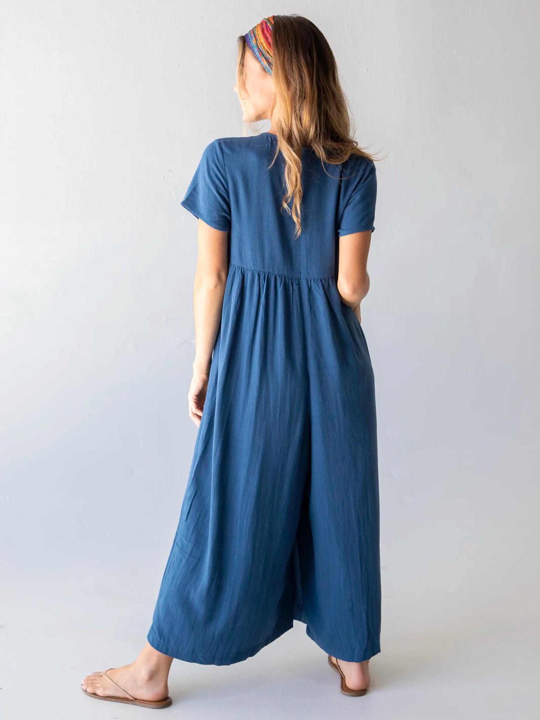 Avery Wide-Leg Jumpsuit - Indigo Product Image