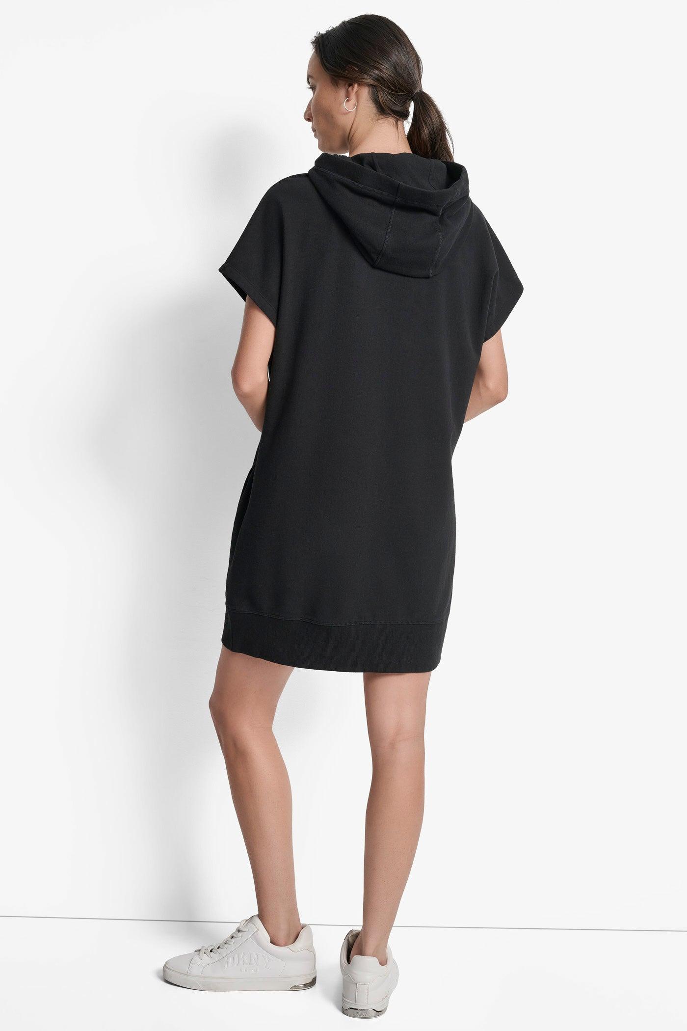 LOGO DRAWSTRING MINI HOODIE DRESS Product Image