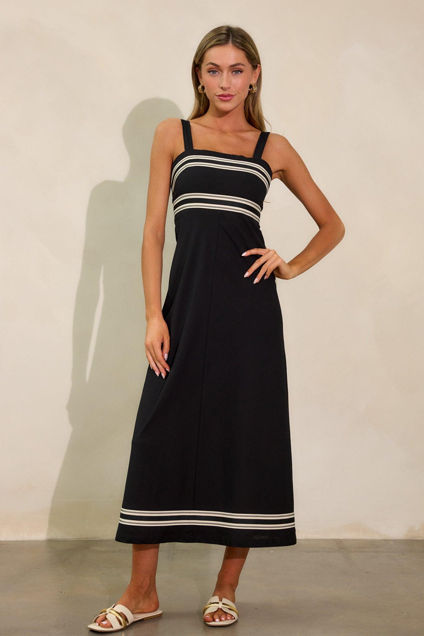 MINKPINK Elki Black Midi Dress Product Image
