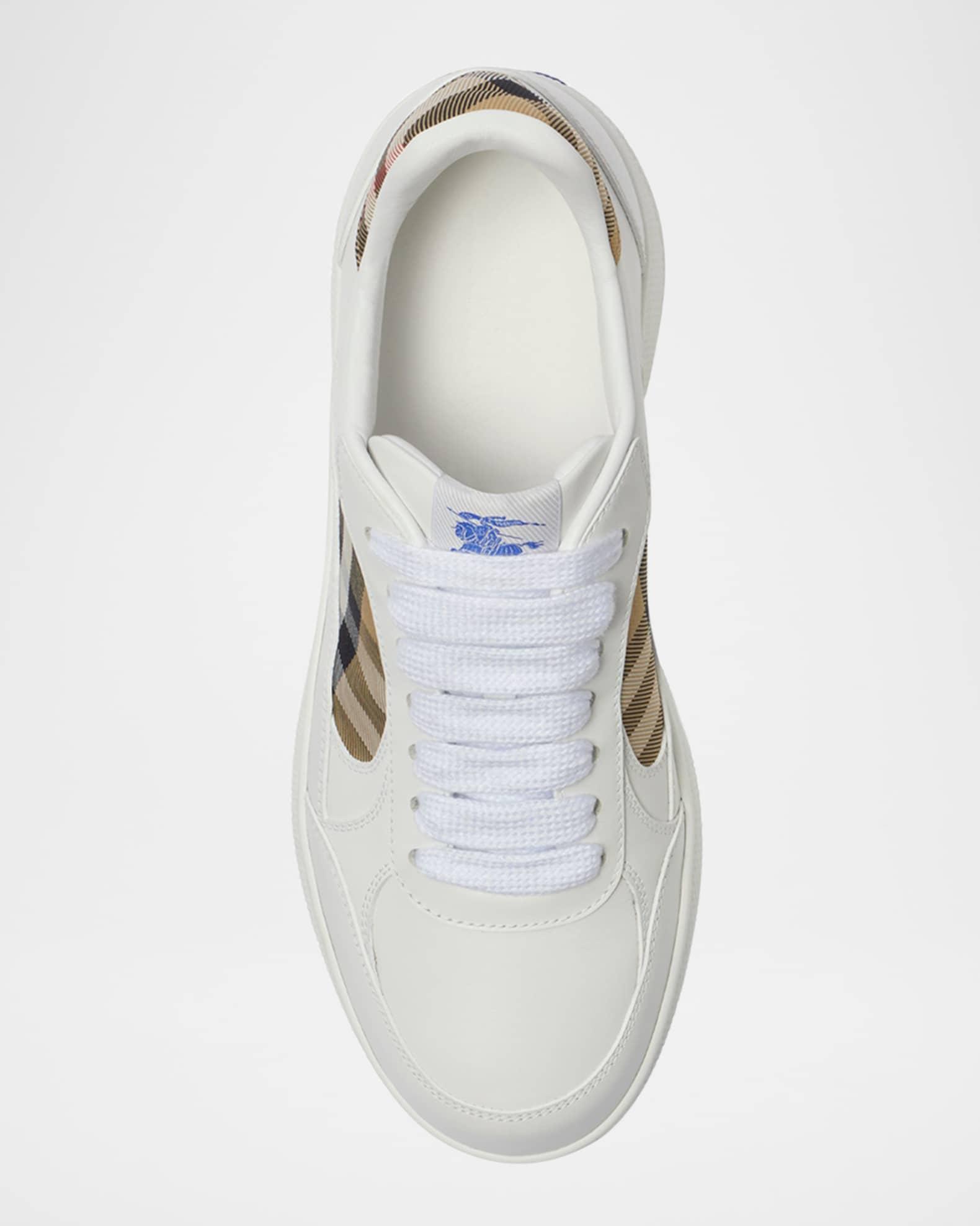 Mens Terrace Leather & Check Sneakers Product Image