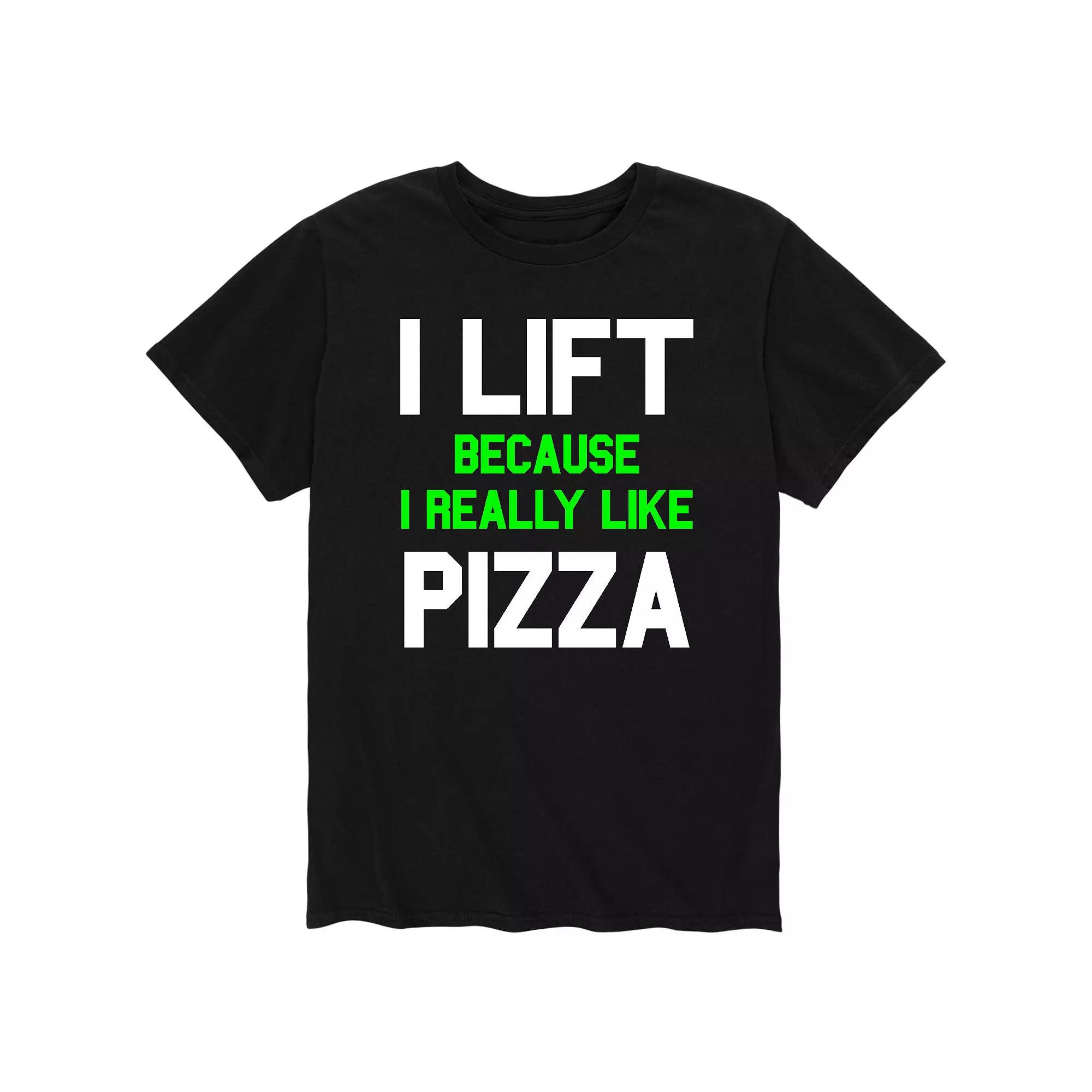Men's I Lift Because Pizza Tee,  Product Image