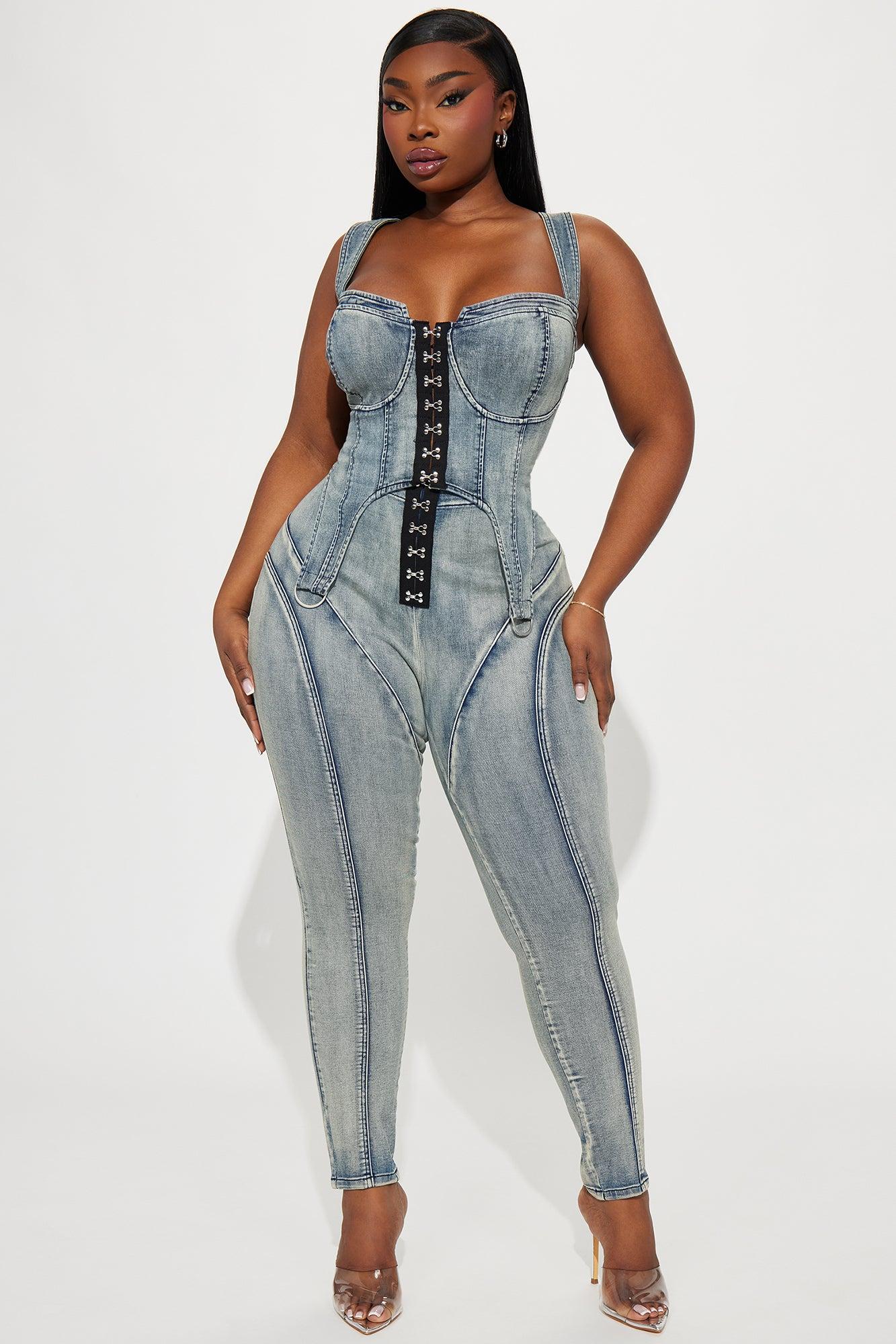 Back To You Denim Corset Top - Vintage Wash Product Image