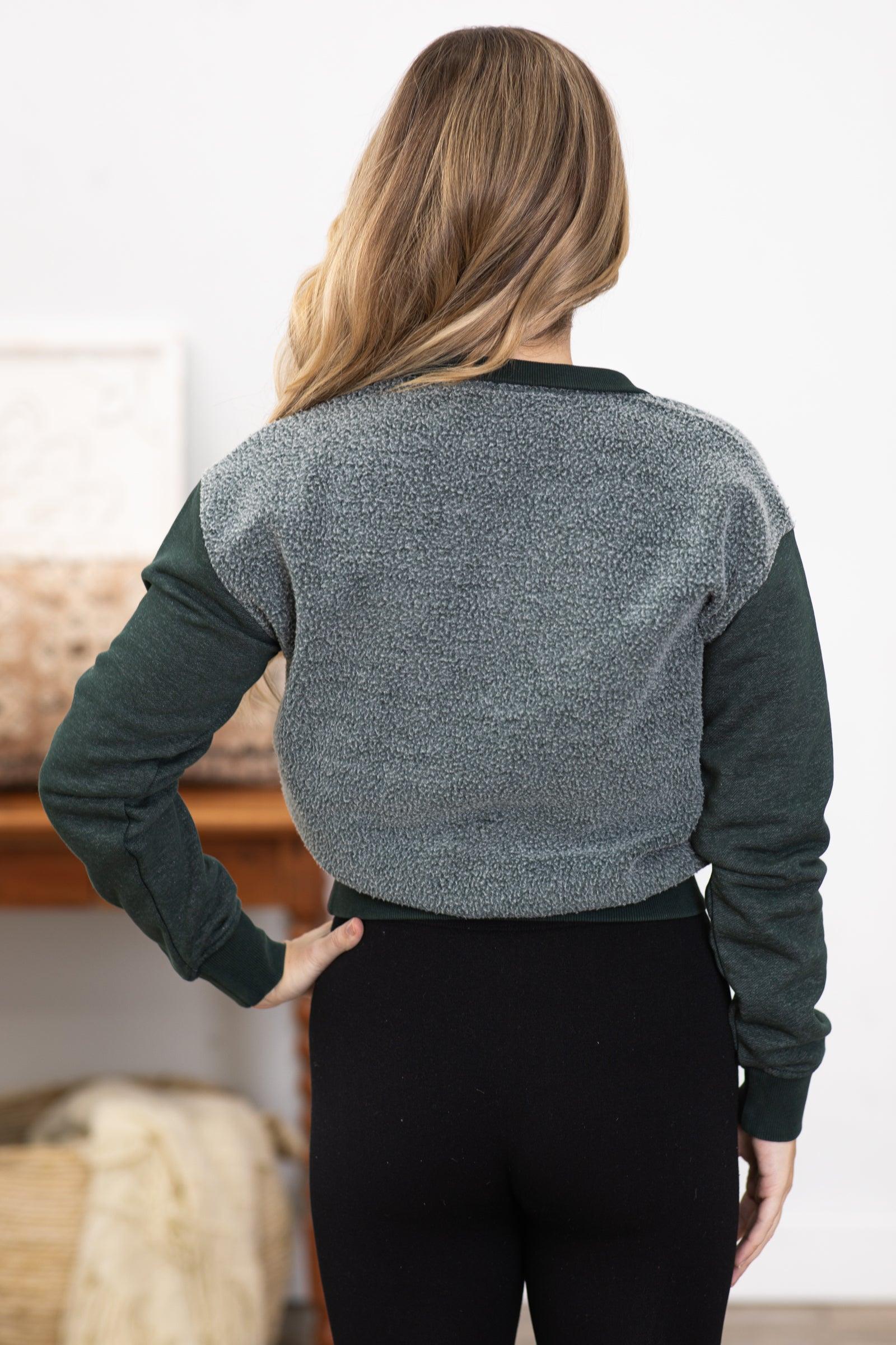 Emerald Green Reverse French Terry Sweatshirt Product Image