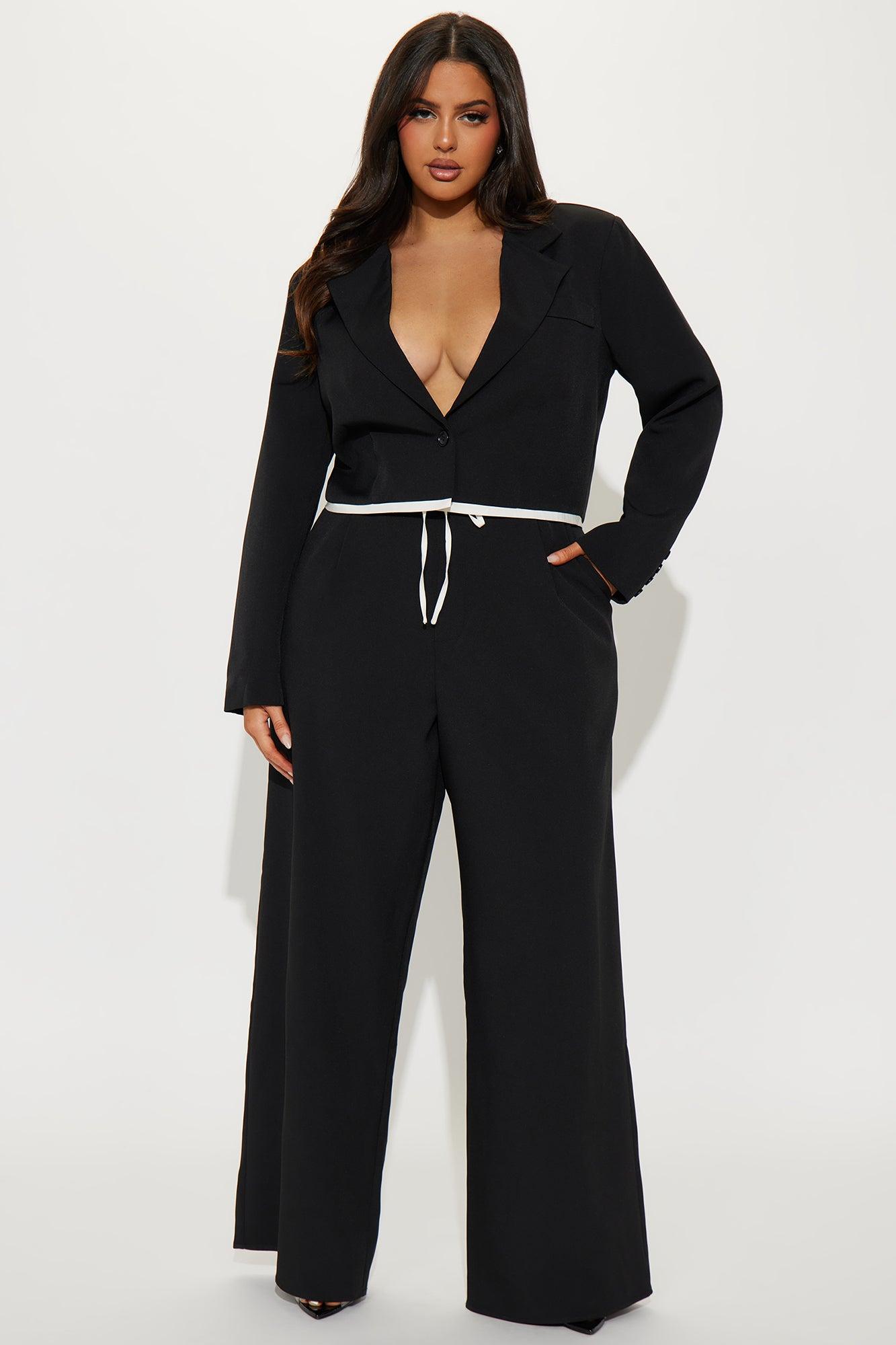 In Charge Blazer Pant Set - Black Product Image