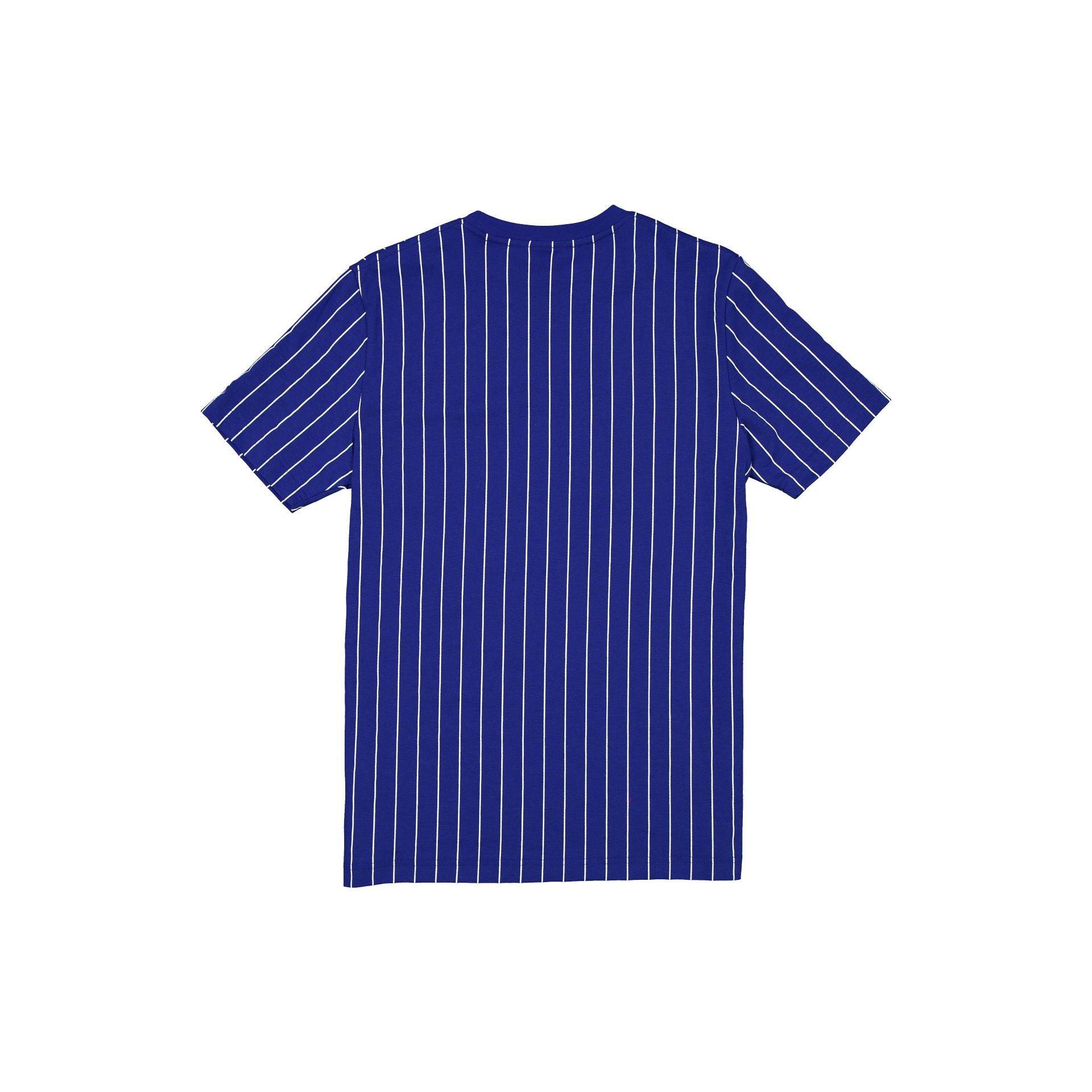 Milwaukee Brewers Throwback Pinstripe Wordmark T-Shirt Male Product Image