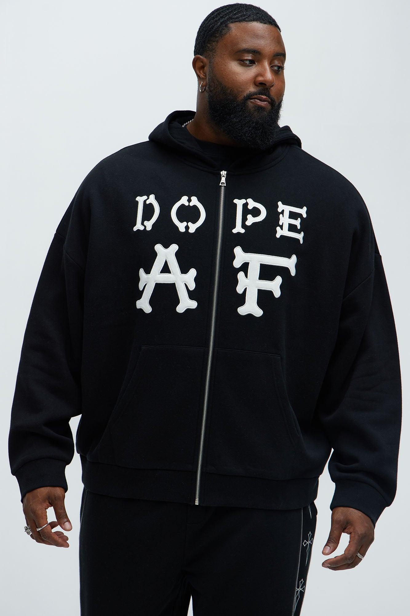 Tyson Rad Patched Zip Hoodie - Black Product Image