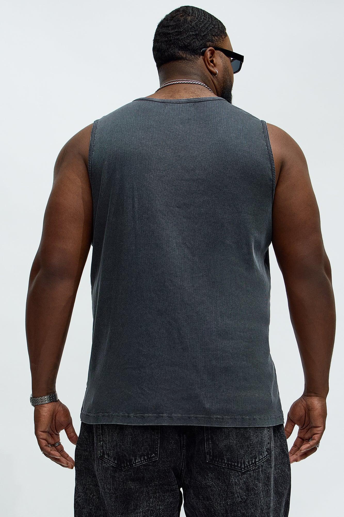 Slim Fit Dark Days Tank top - Black Male Product Image