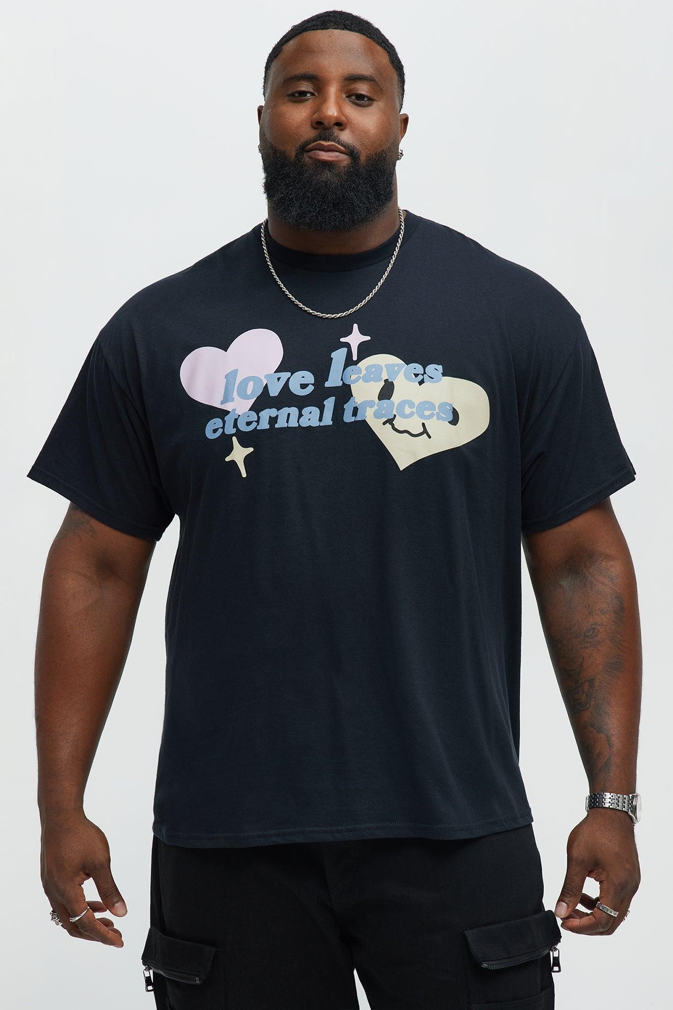 Love Leaves Eternal Traces Short Sleeve Tee - Black Product Image