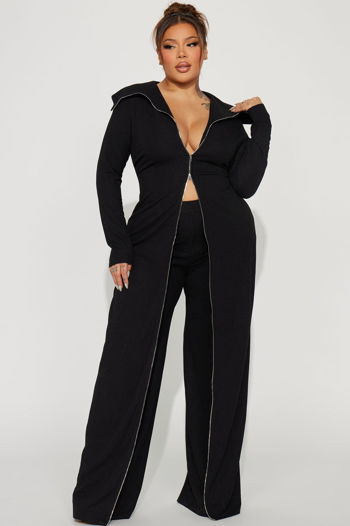 Sort Through It Ribbed Jumpsuit - Black Product Image