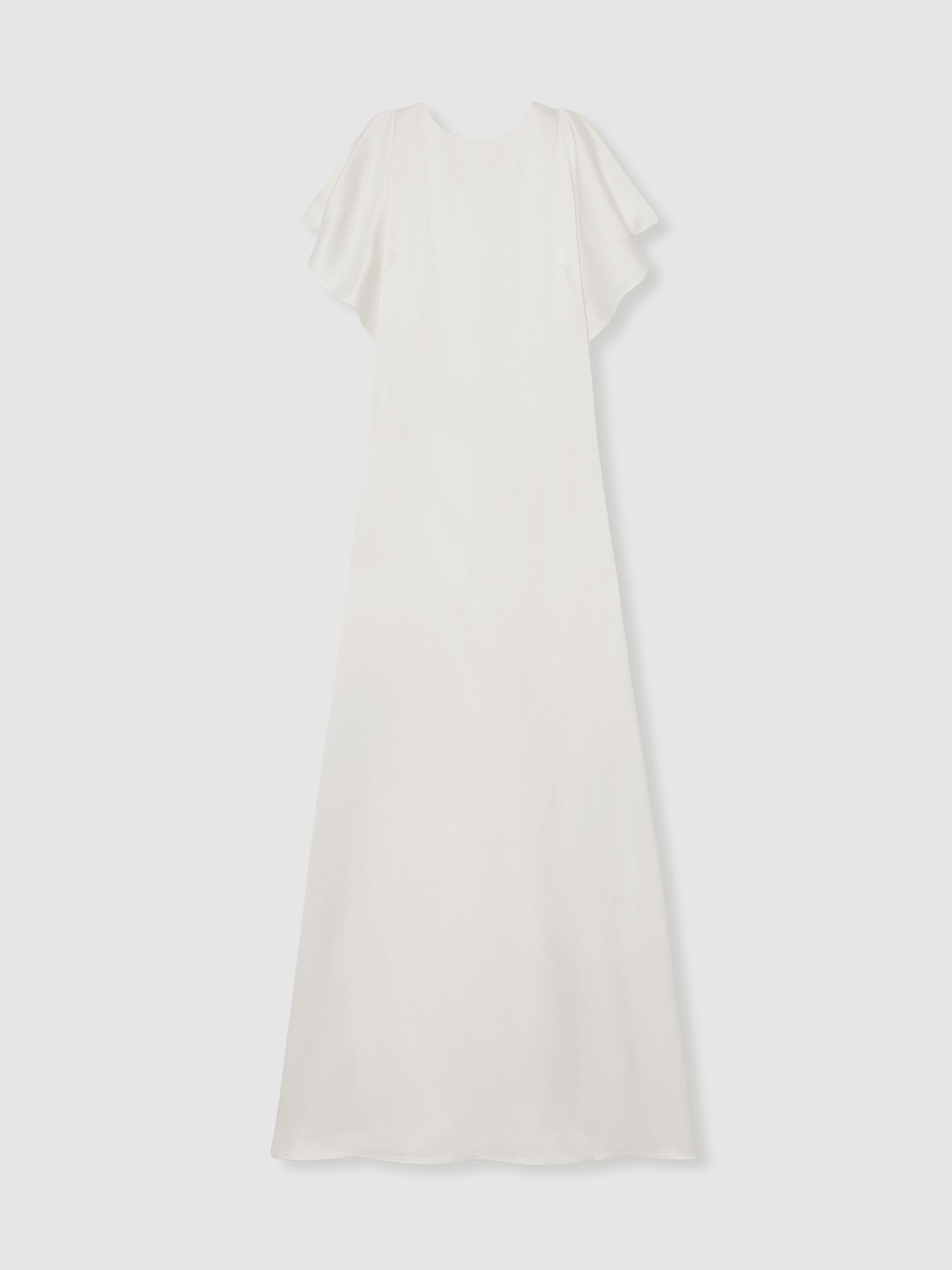 Atelier Duchess Satin Maxi Dress in White Product Image