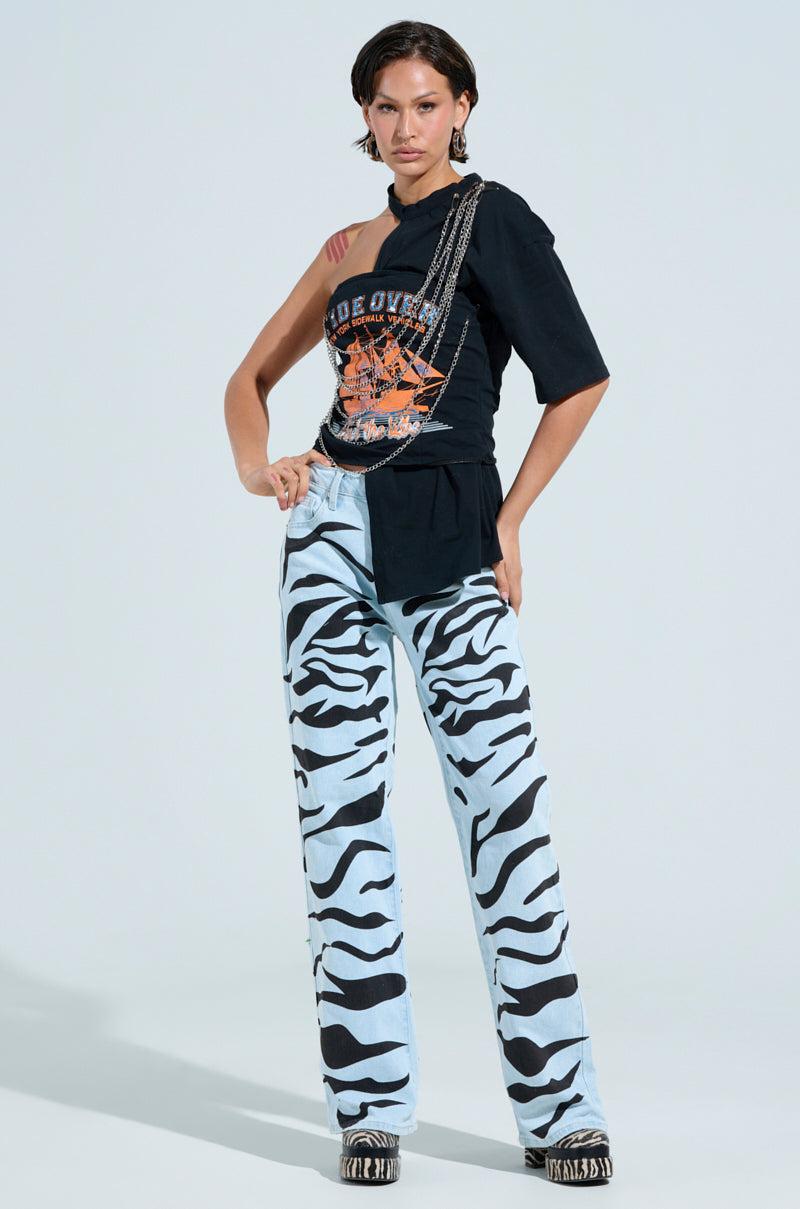 SLEEPING WITH ROSES DENIM PANT Product Image