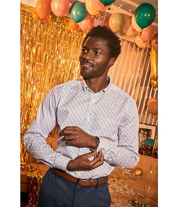 Johnston & Murphy Fan Print Long Sleeve Woven Shirt Product Image