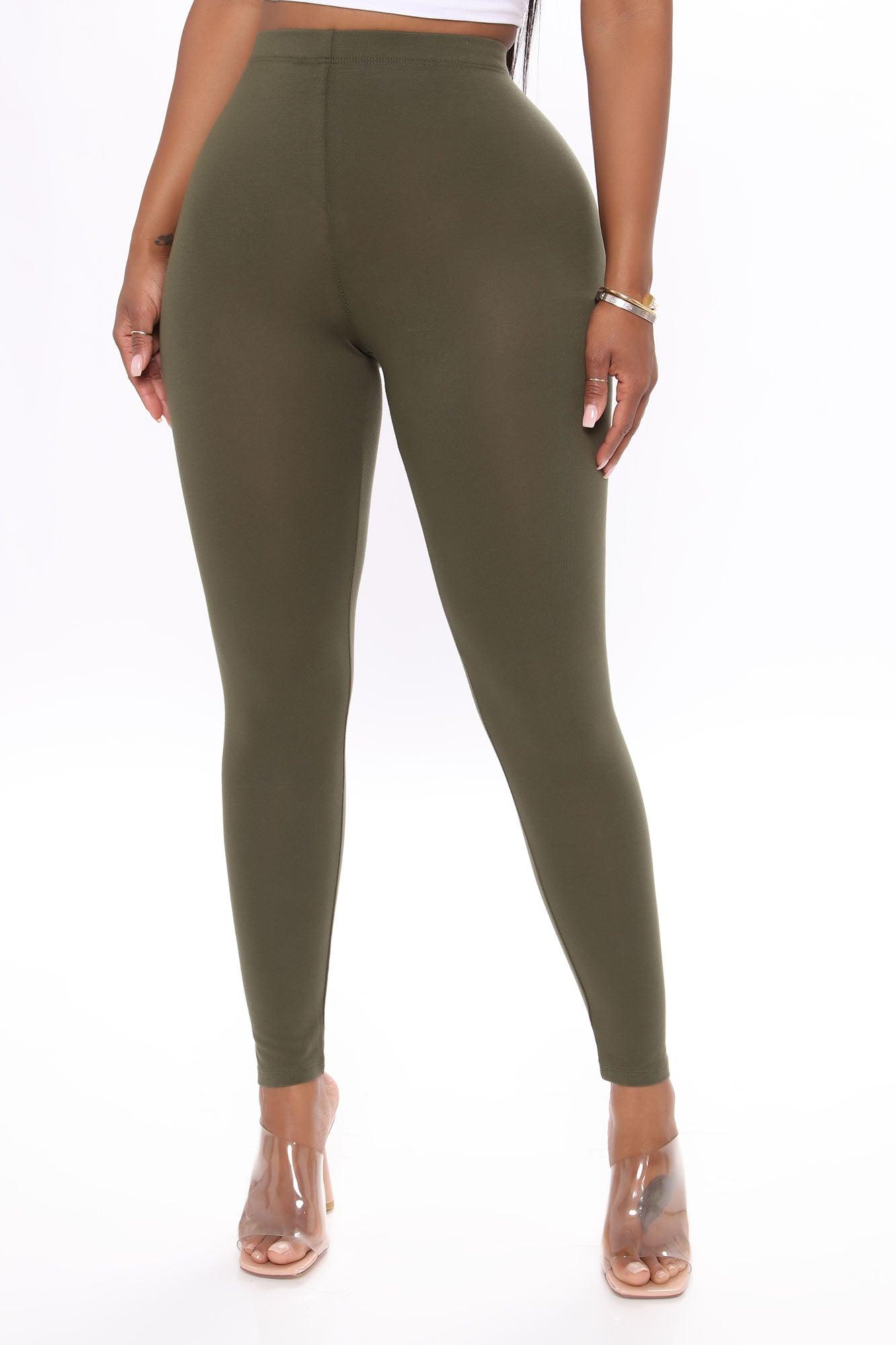 Lean On Me Leggings - Olive Product Image