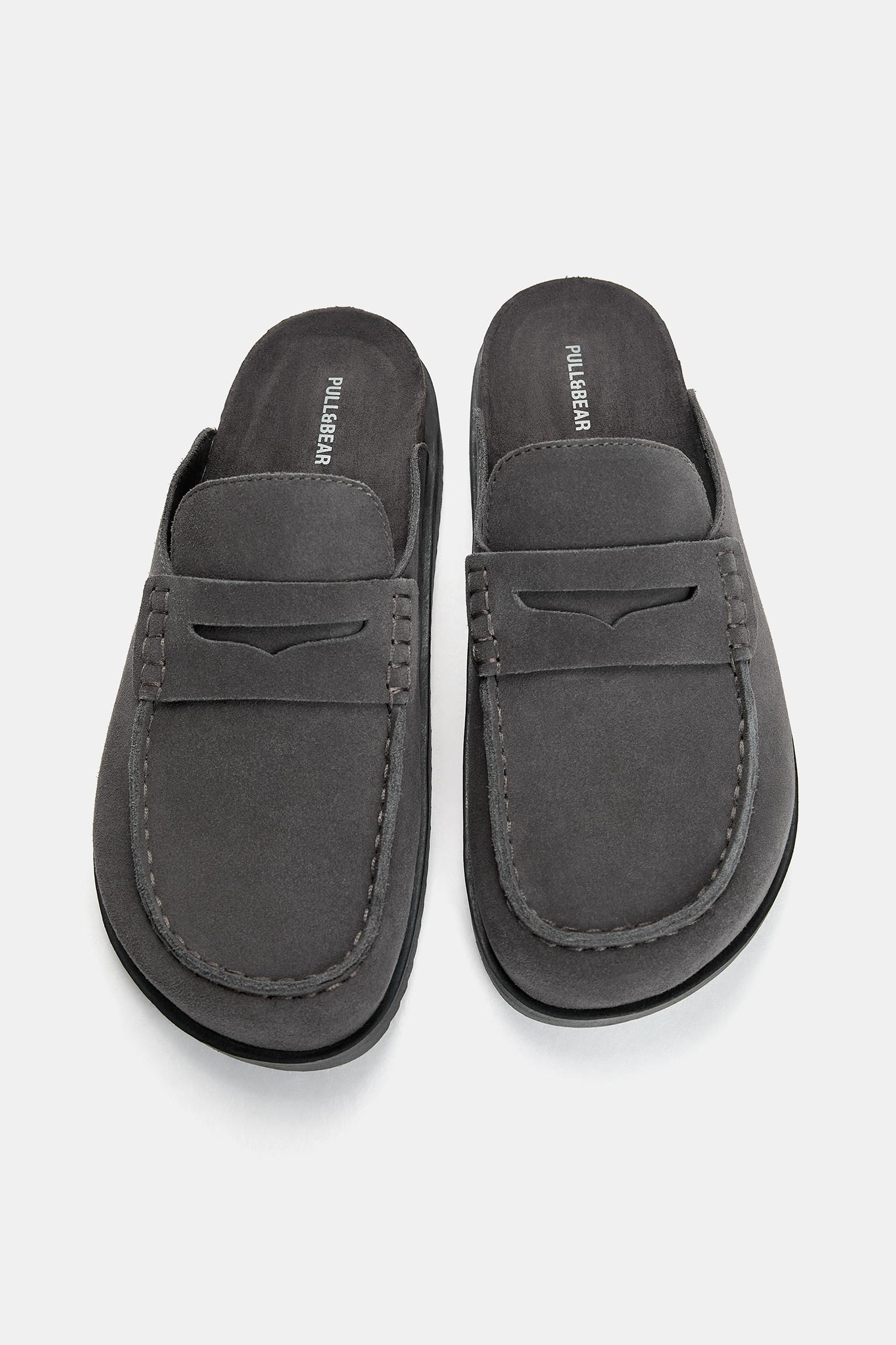 Leather clogs with penny strap Product Image