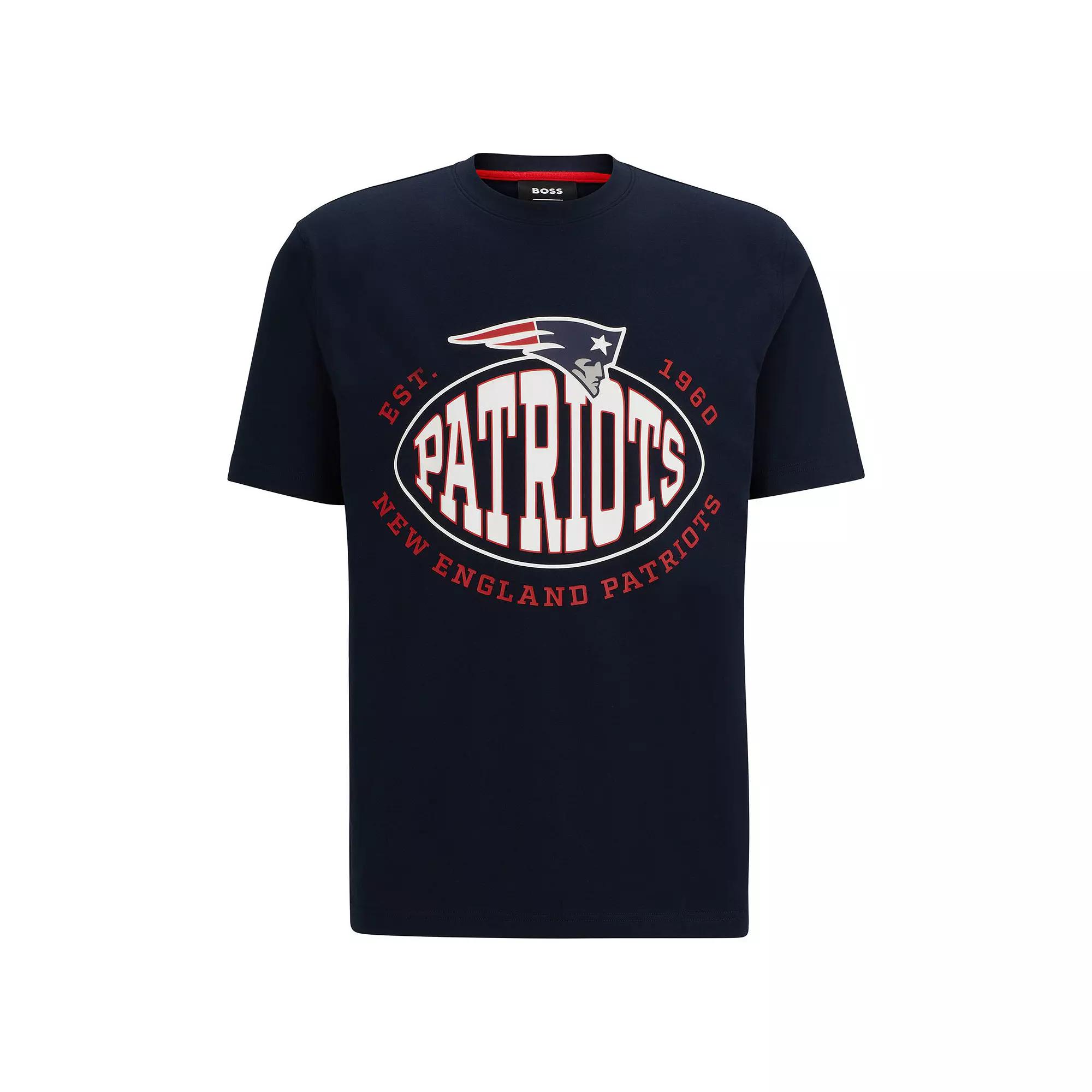 Men's BOSS X NFL Navy New England Patriots Trap T-Shirt,  Product Image