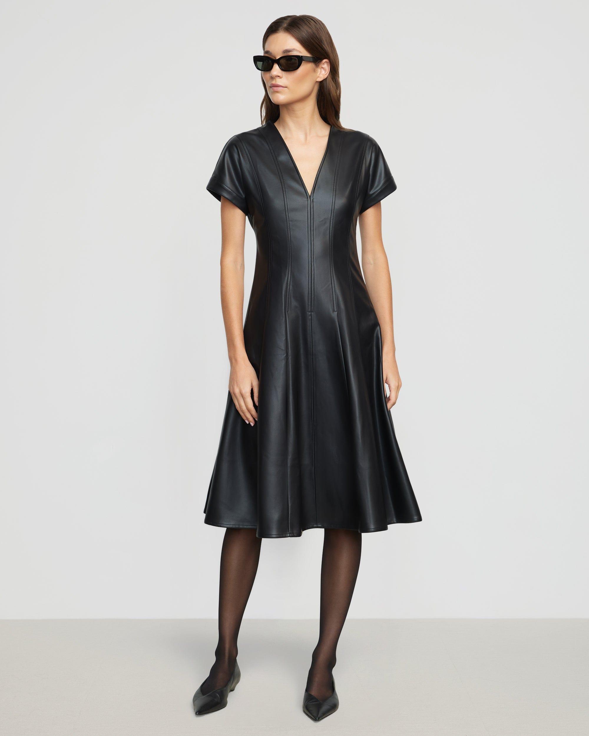 Ash Vegan Leather A-Line Dress Product Image