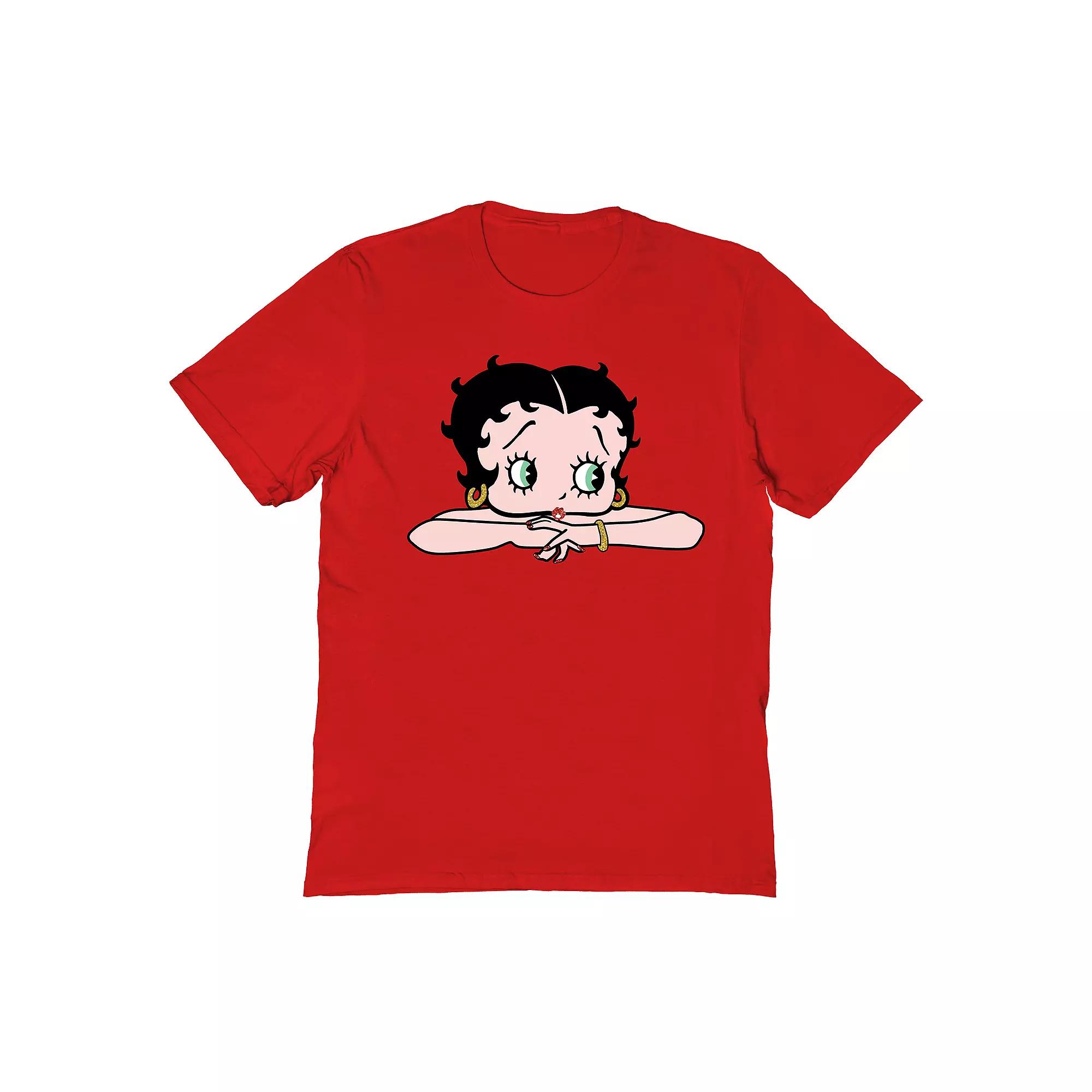 Men's Betty Boop T-Shirt, Size: Small, Red Product Image