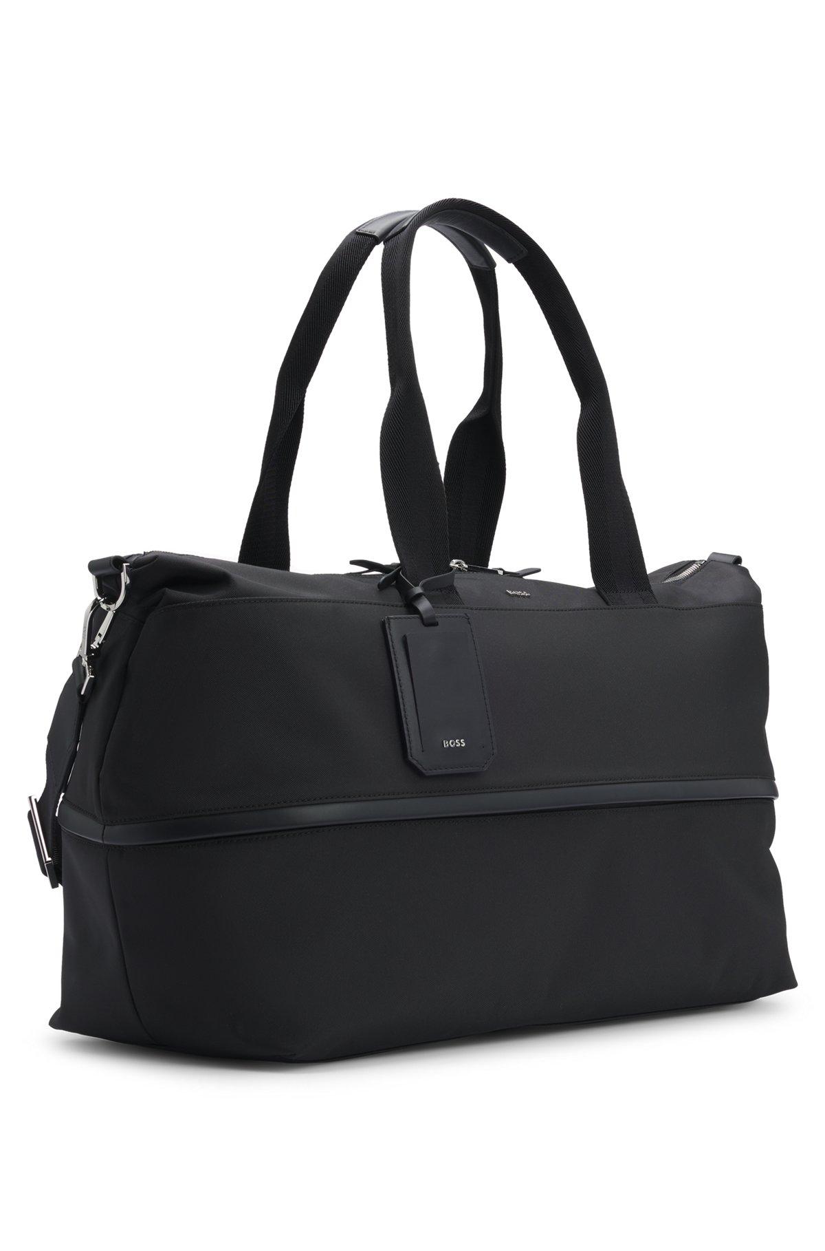 BOSS - Expandable holdall with signature trims - Black Product Image