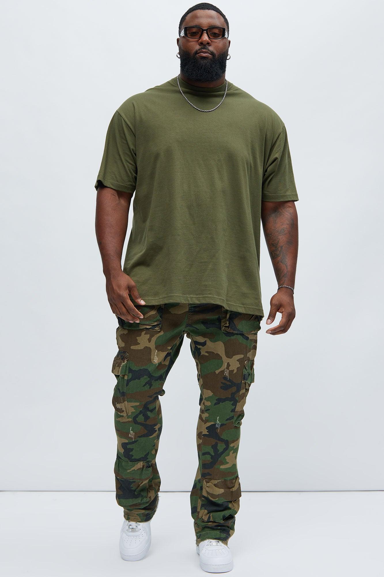 Pick Me Up Cargo Skinny Flare Pants - Camouflage Product Image